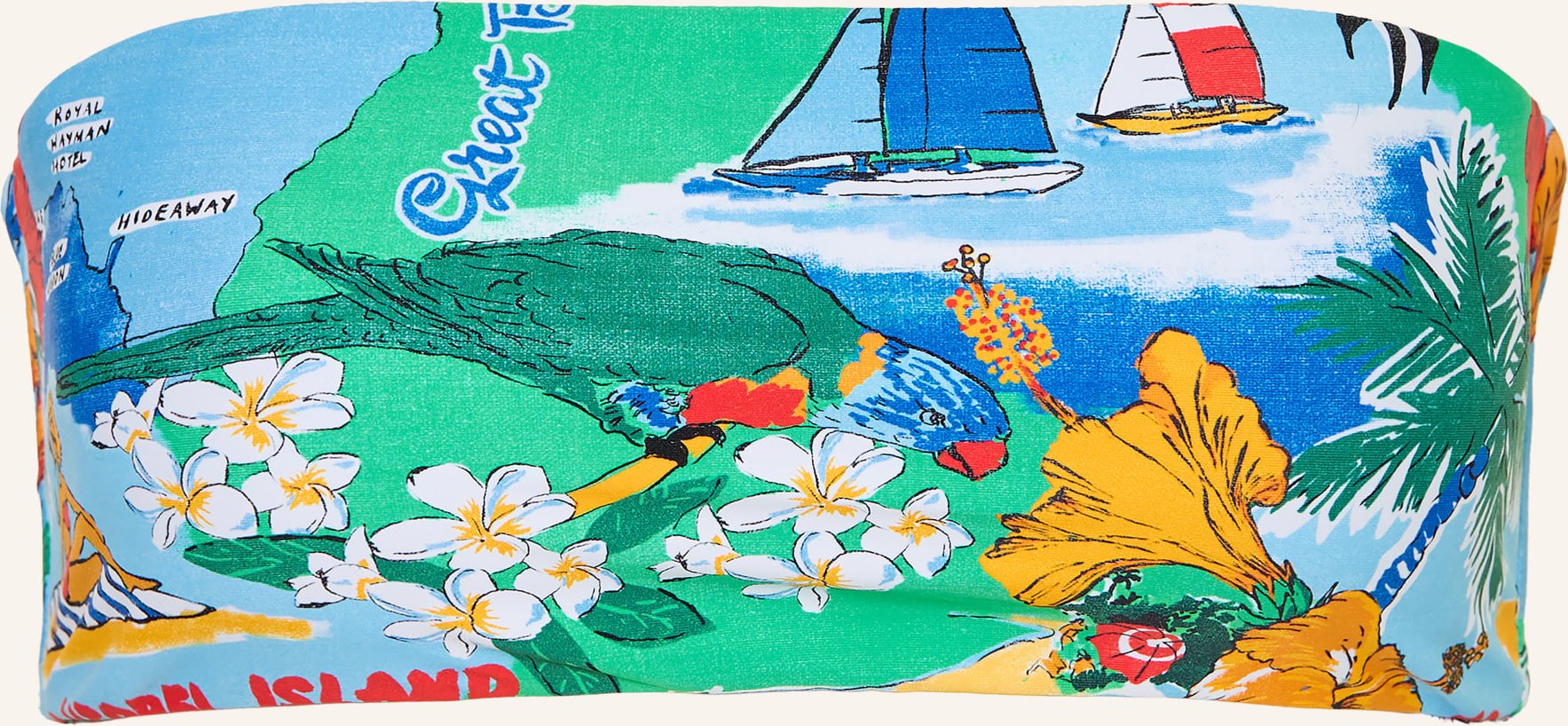 Seafolly Bandeau-Bikini-Top Viva Vacation blau