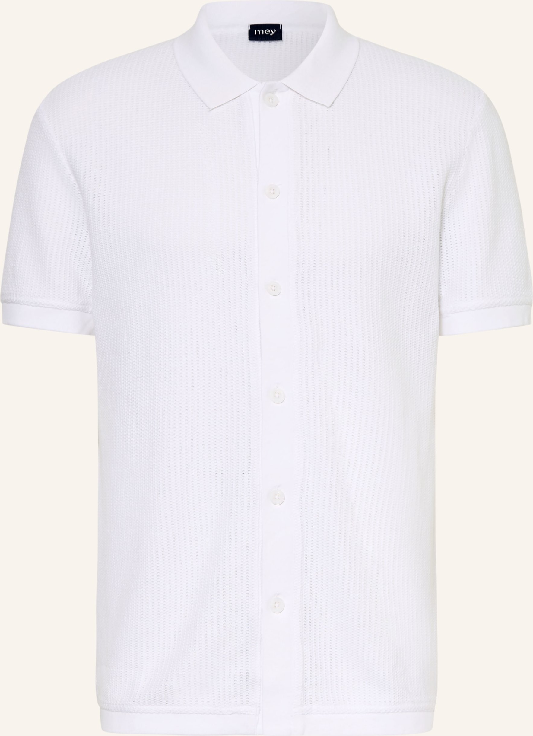 Mey Schlafshirt Serie Knitted Rhapsody weiss