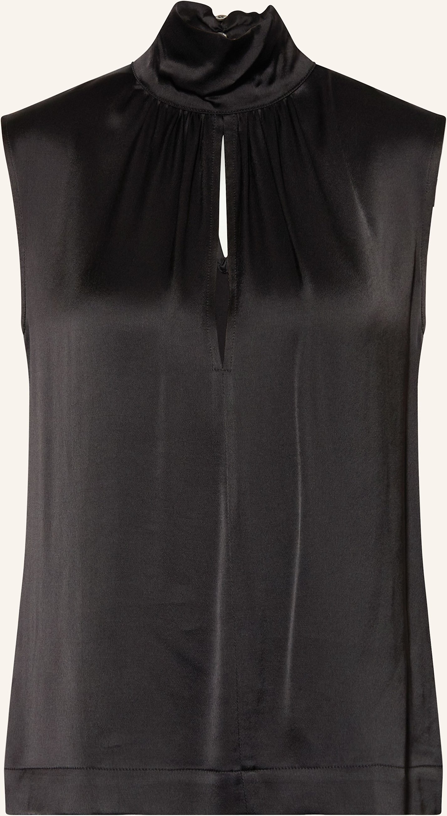 Ottod'ame Blusentop Aus Satin schwarz