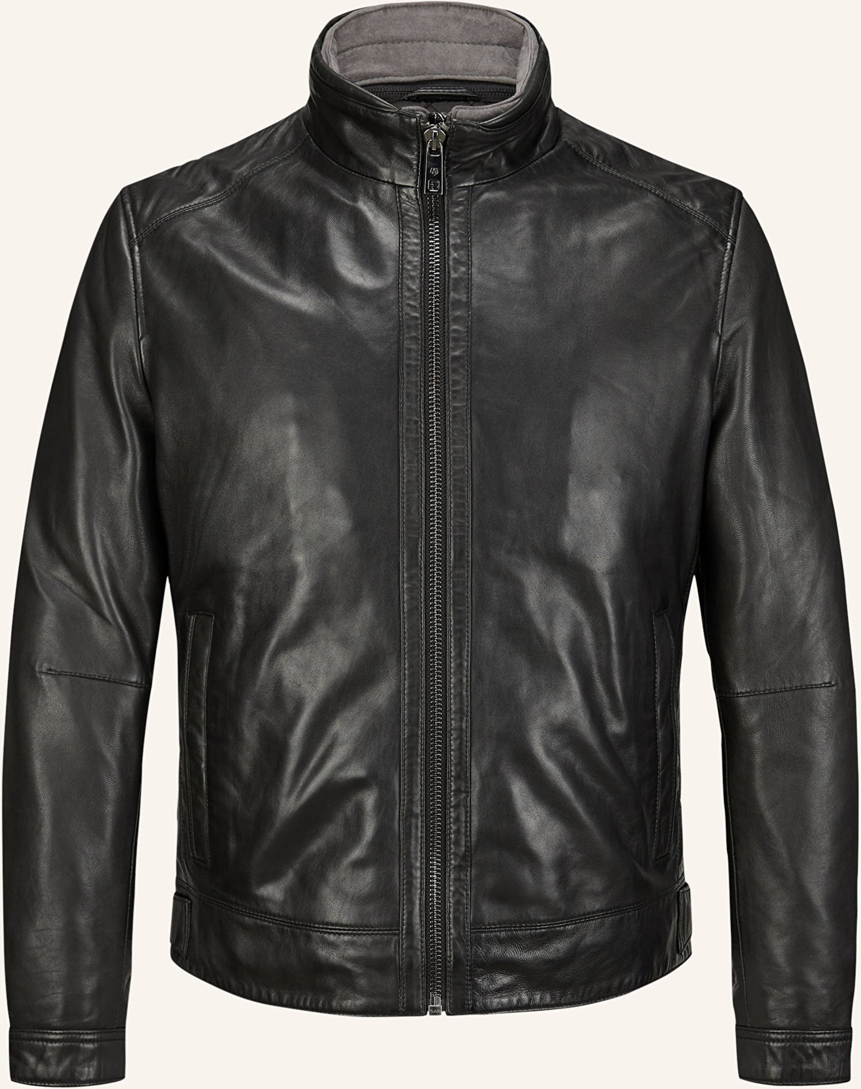 Milestone Lederjacke Msbarney Mit Herausnehmbarer Blende schwarz