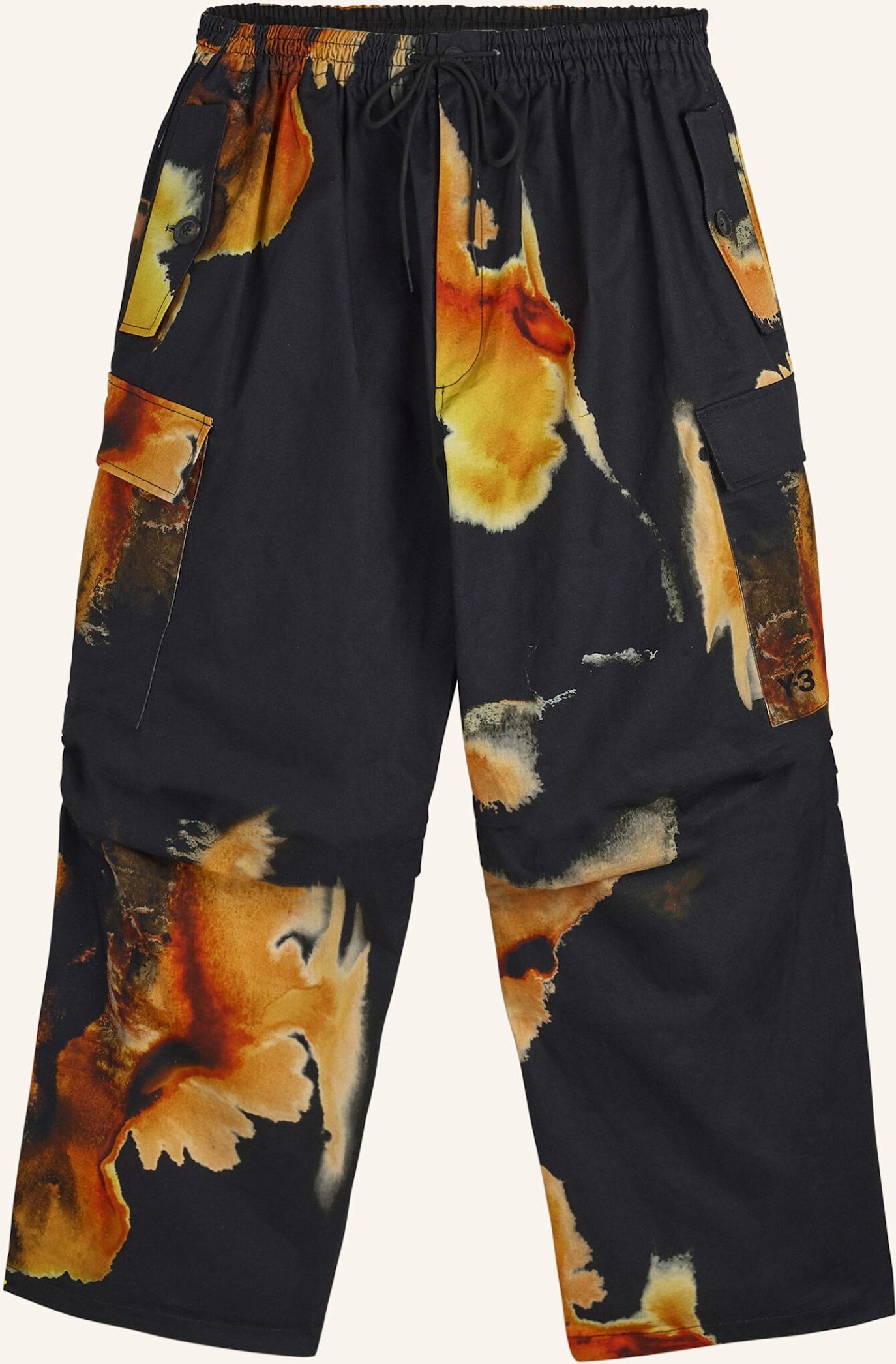 Y-3 Y-3 Aop Ut Twill Cargohose schwarz