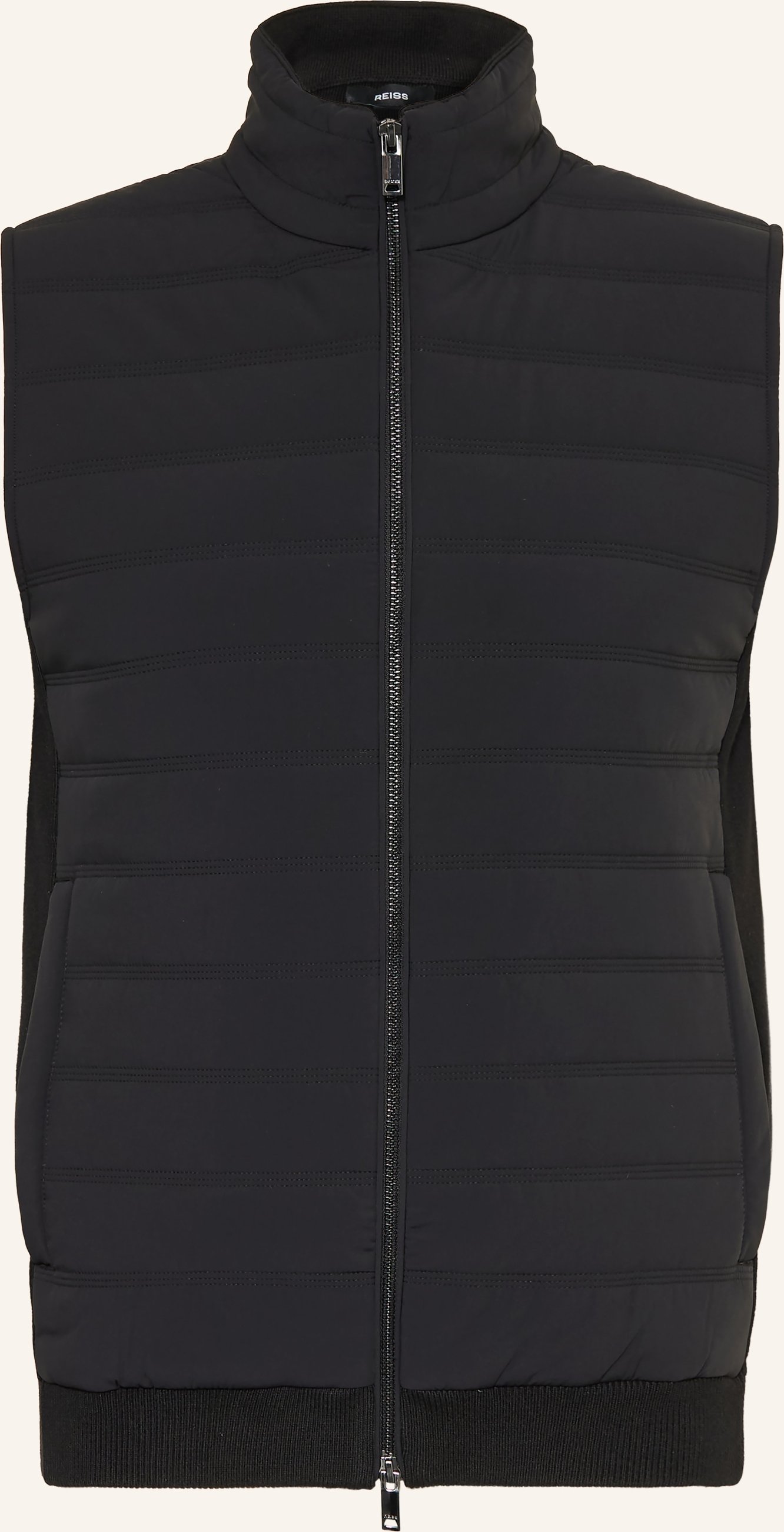 Reiss Steppweste Newford Im Materialmix schwarz