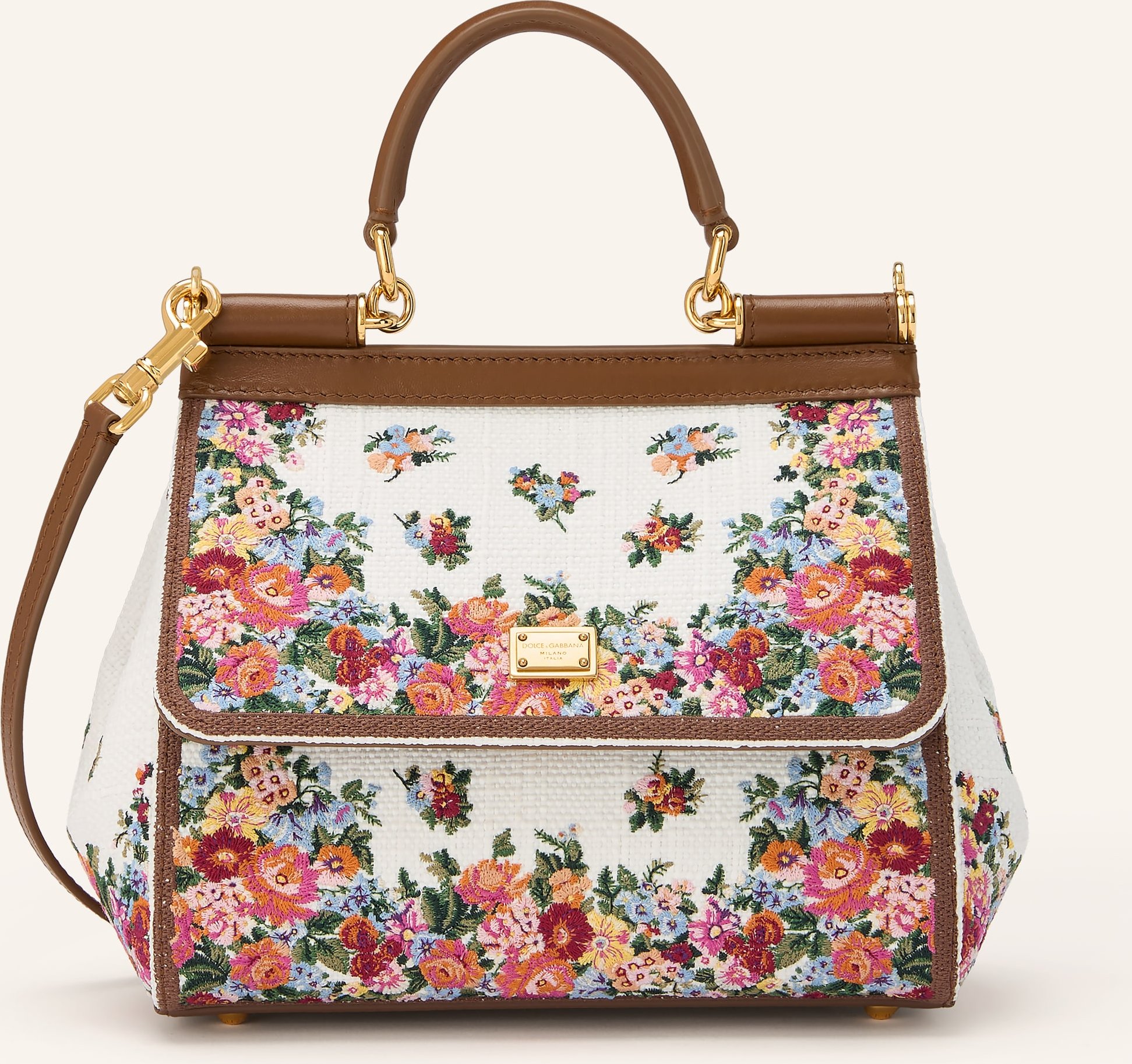 Dolce & Gabbana Handtasche Sicily Medium weiss