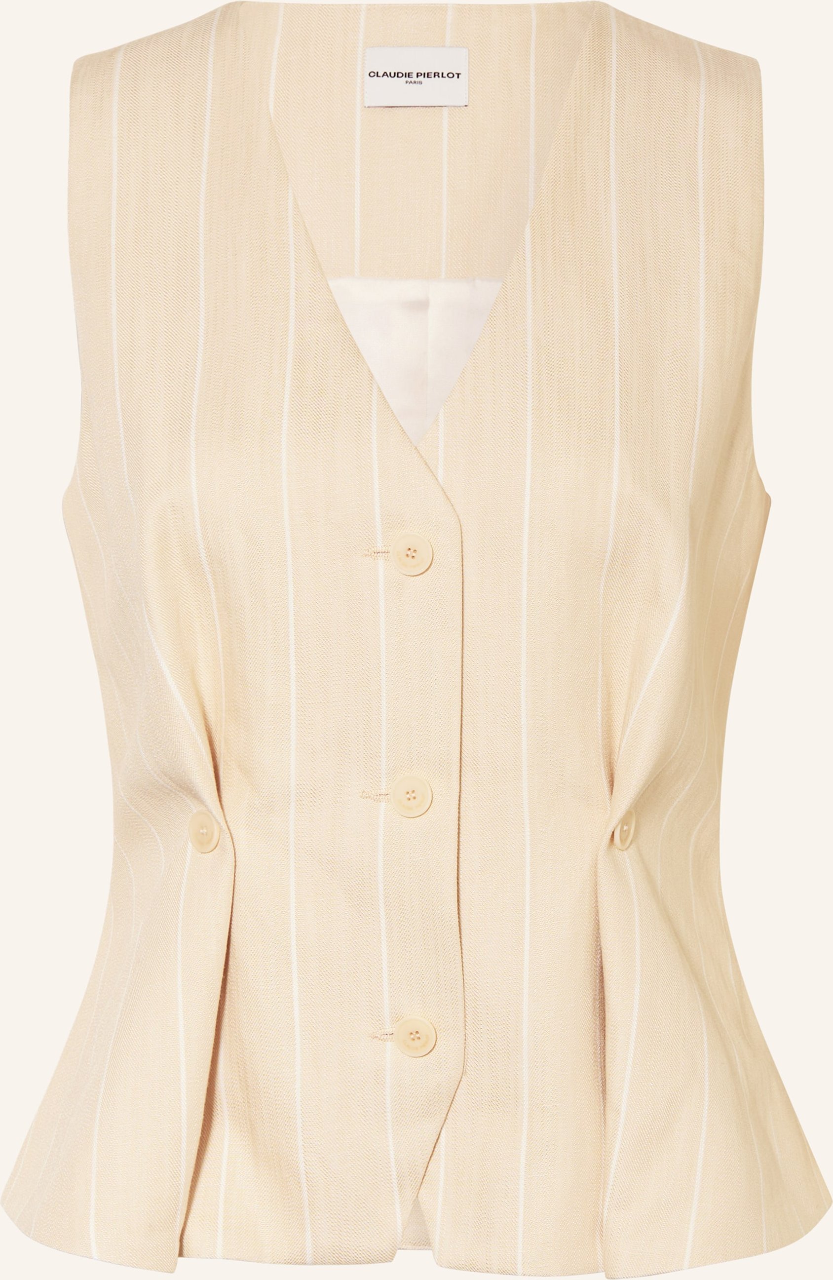 Claudie Pierlot Blazerweste Mit Leinen beige
