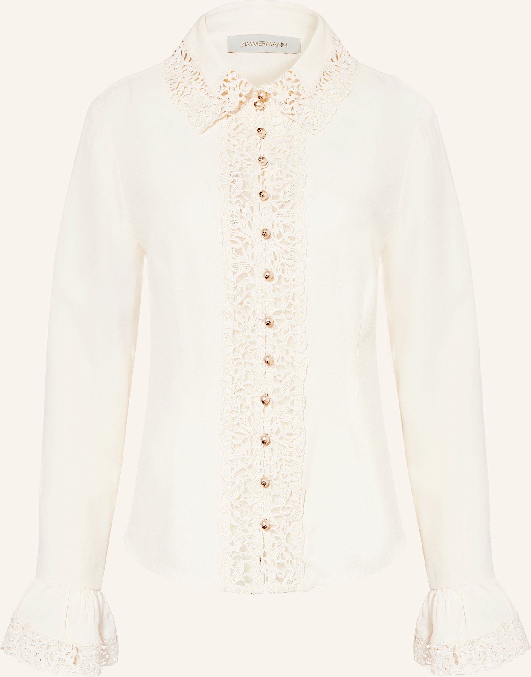 Zimmermann Hemdbluse Mit Spitze weiss