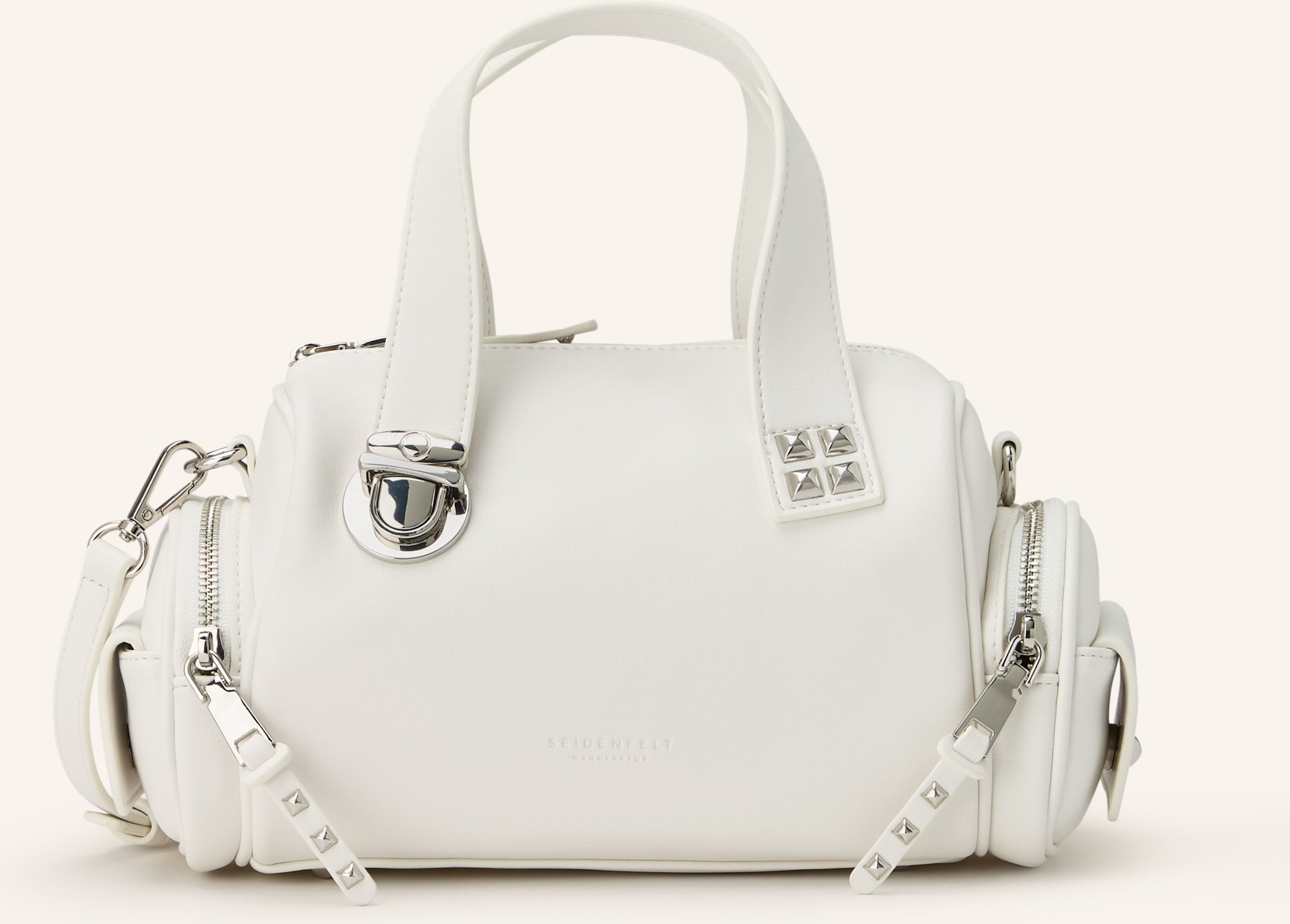 Thumbnail - Seidenfelt Handtasche Jokela Mit Nieten weiss