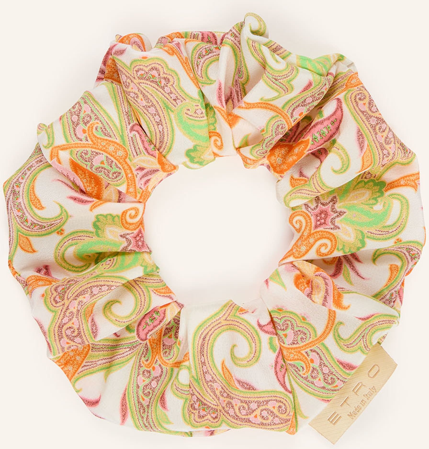 Etro Haargummi Aus Seide weiss