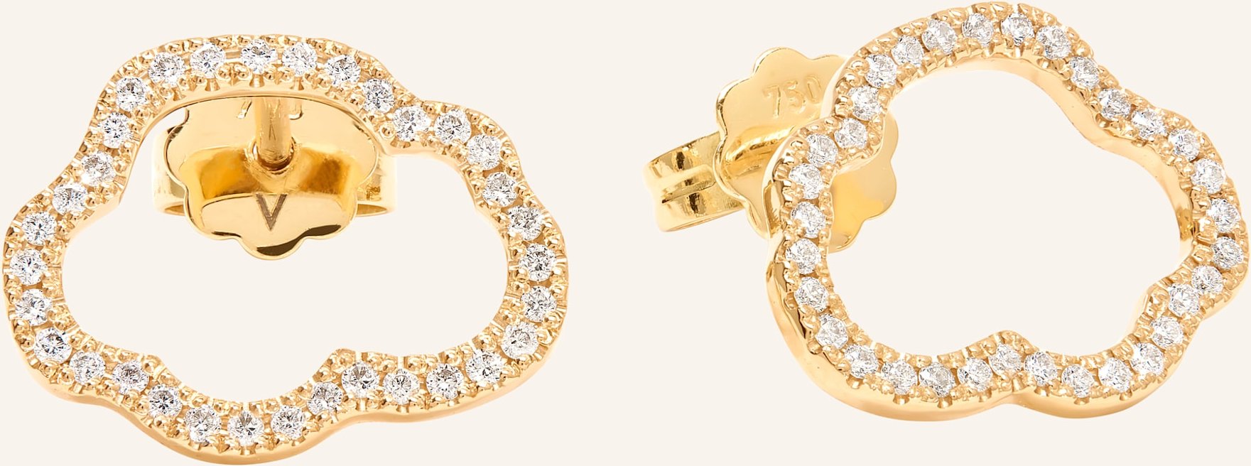 Vieri Ohrstecker Wolke Brillanten Pavé gold