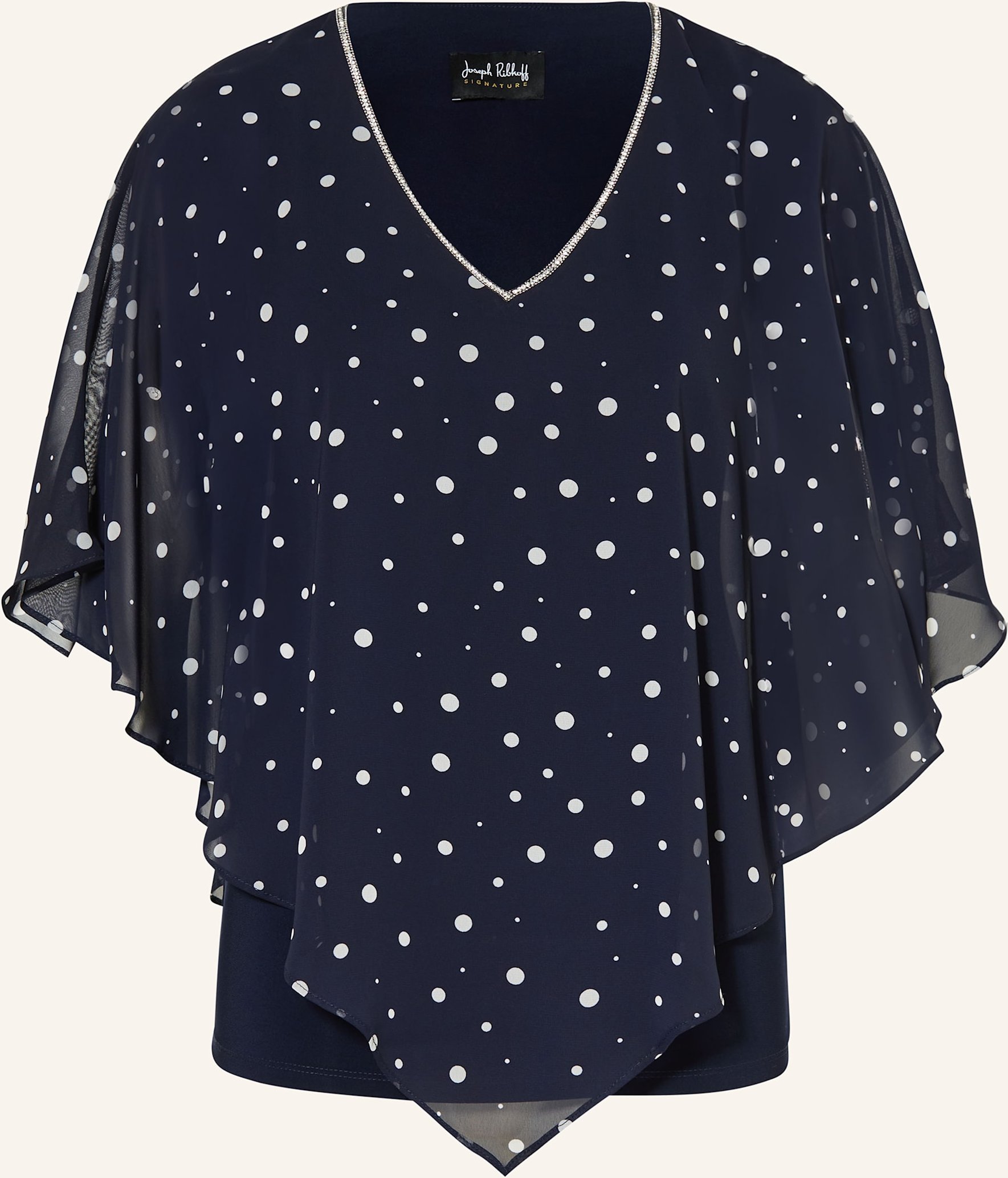 Joseph Ribkoff Signature Blusentop Mit Schmucksteinen blau