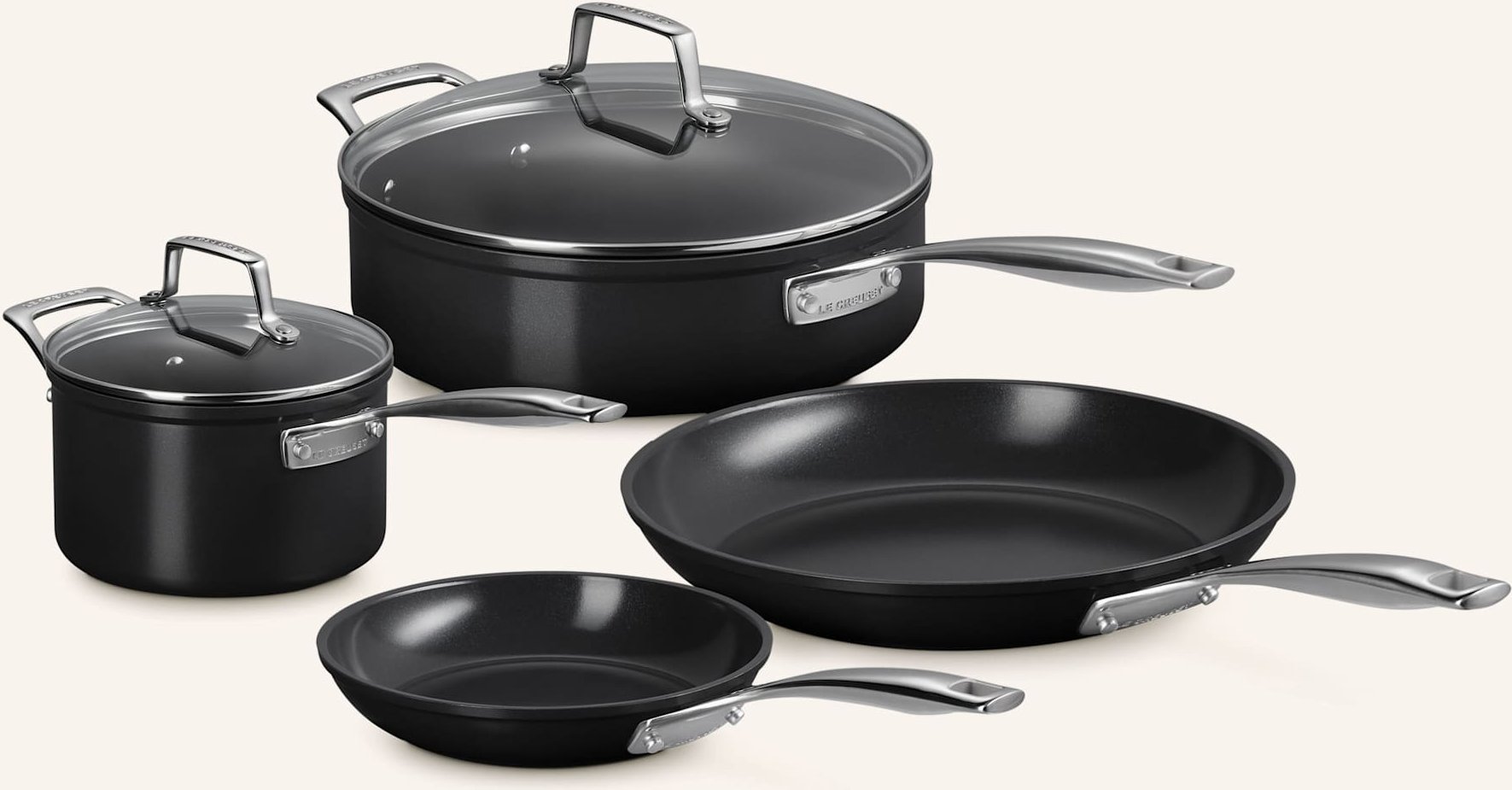 Thumbnail - Le Creuset 4-Tlg. Kochgeschirr-Set Essential silber