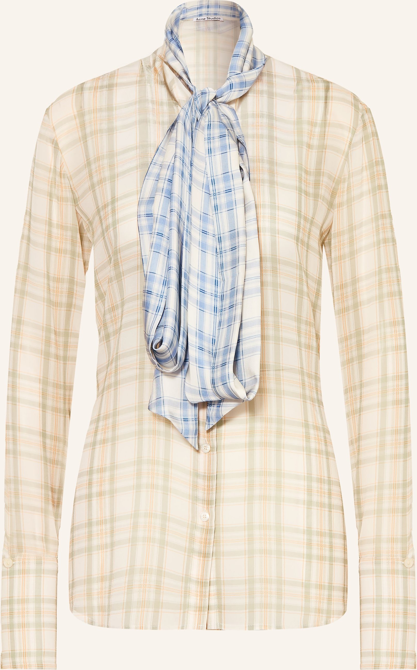 Acne Studios Schluppenbluse Aus Seide gruen