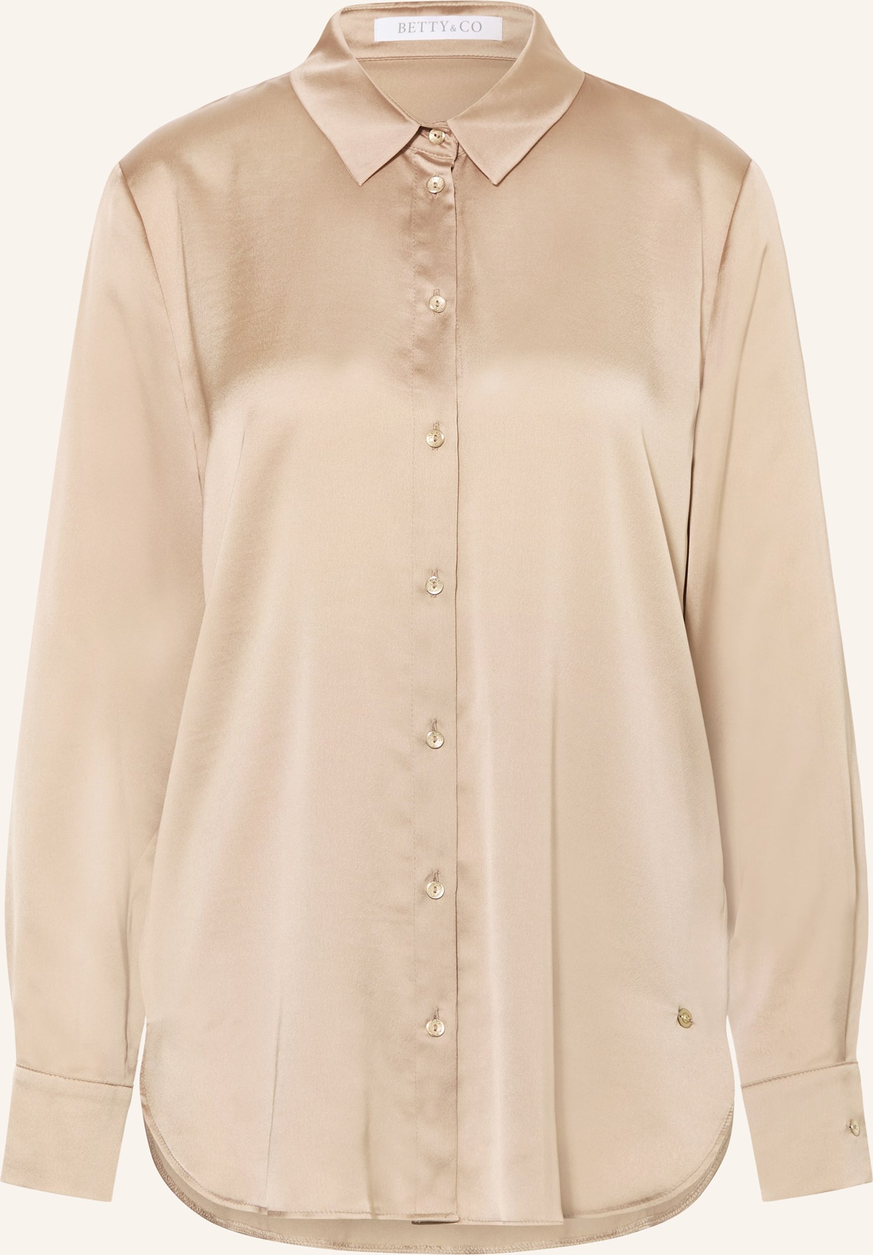 Betty&Co Hemdbluse Aus Satin beige