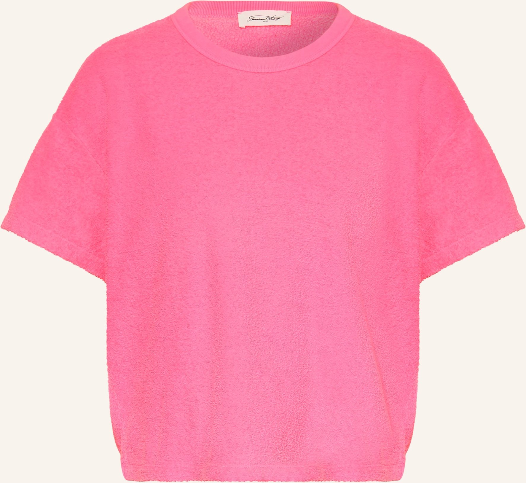 American Vintage T-Shirt Aus Frottee pink
