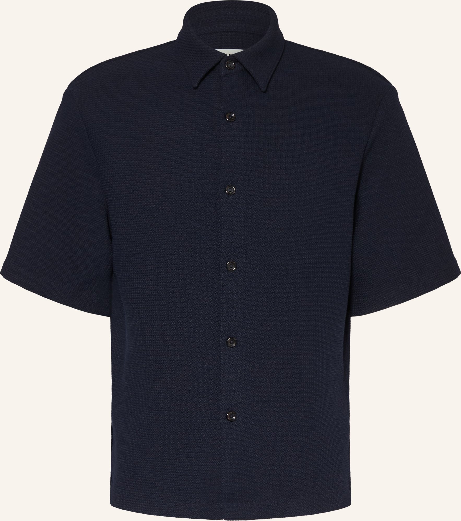 Sandro Kurzarm-Hemd Slim Fit Aus Piqué blau