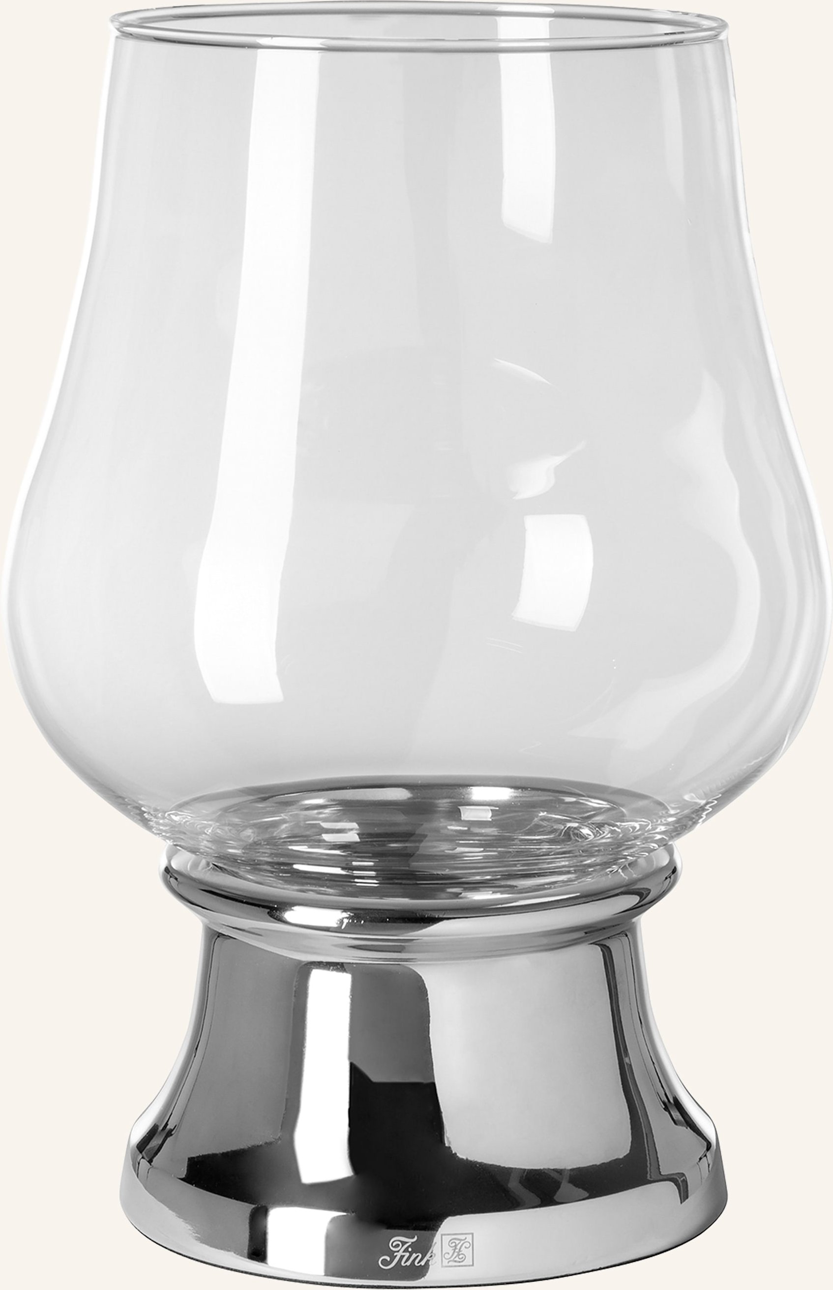 Fink Windlicht Mit Glas Palina silber