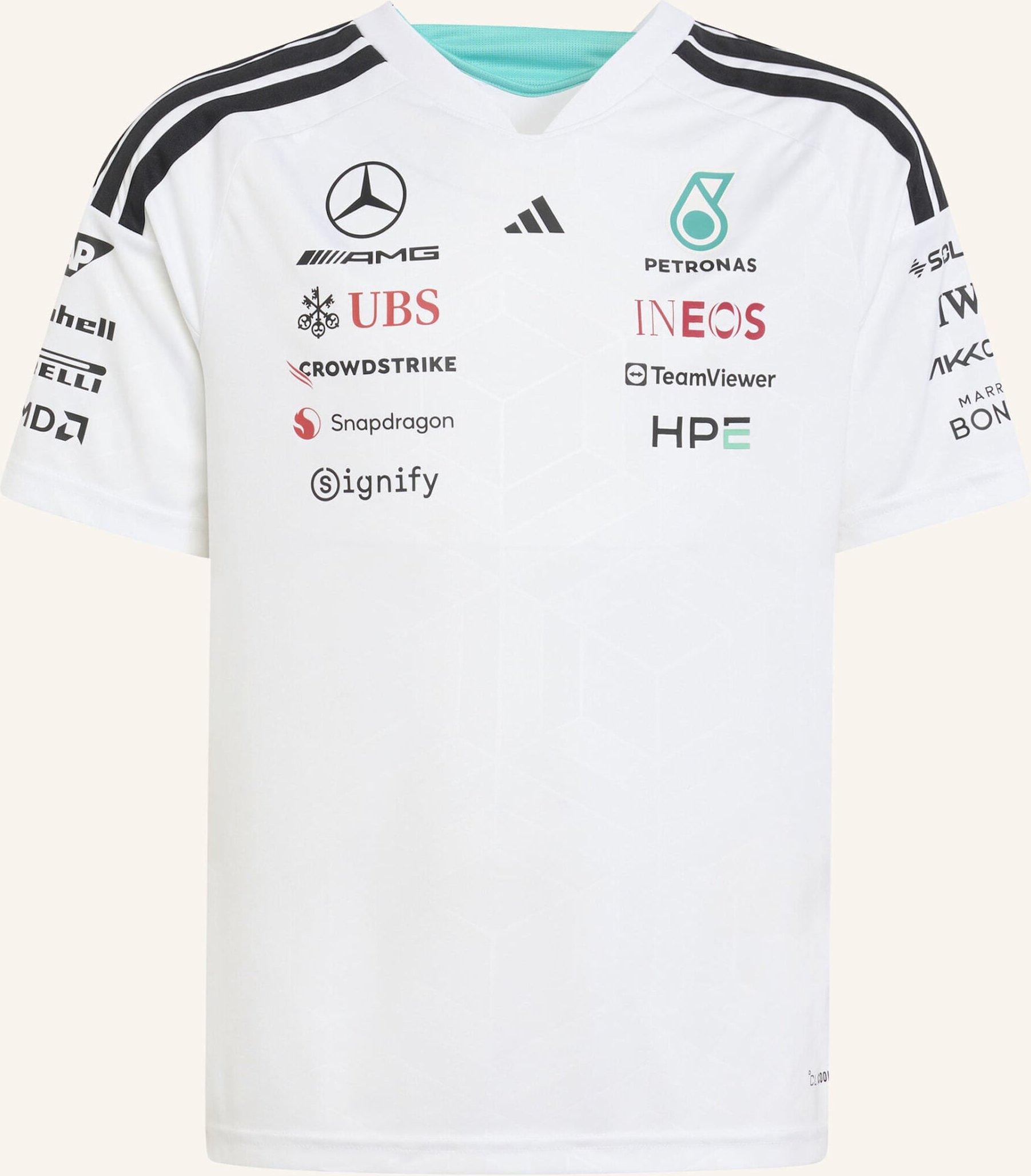 Adidas Mercedes-Amg Petronas Formula 1 Team Fahrertrikot weiss
