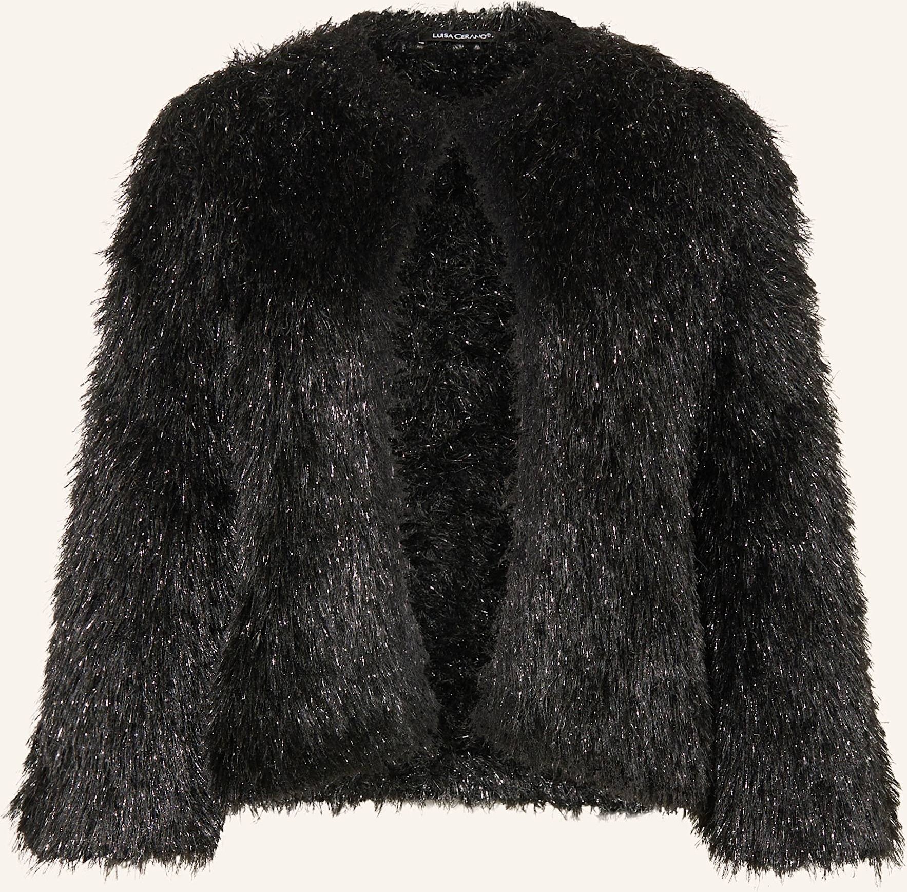 Luisa Cerano Strickhülle Mit Glitzergarn schwarz