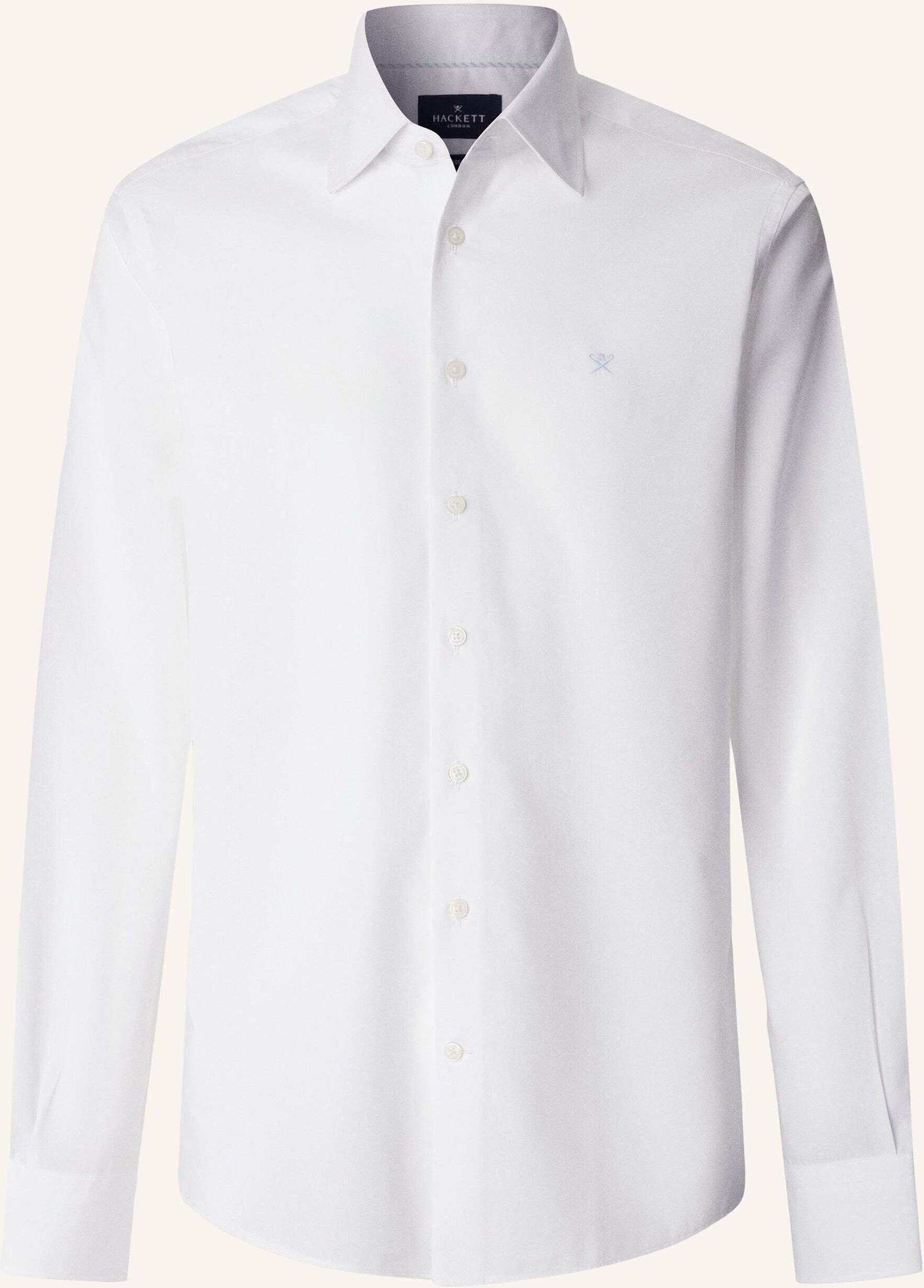 Hackett London Freizeithemd Solid End On End weiss
