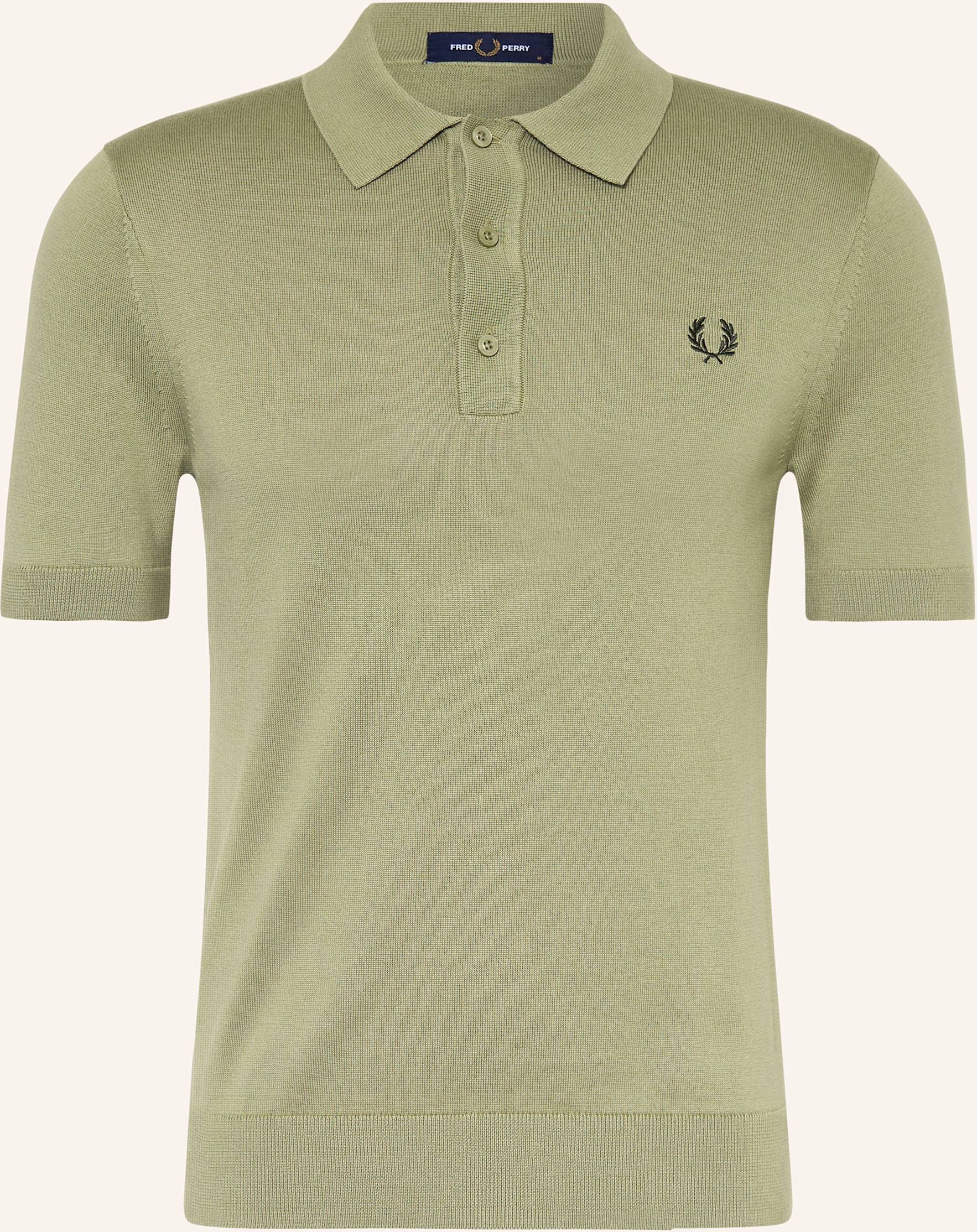 Fred Perry Strick-Poloshirt gruen