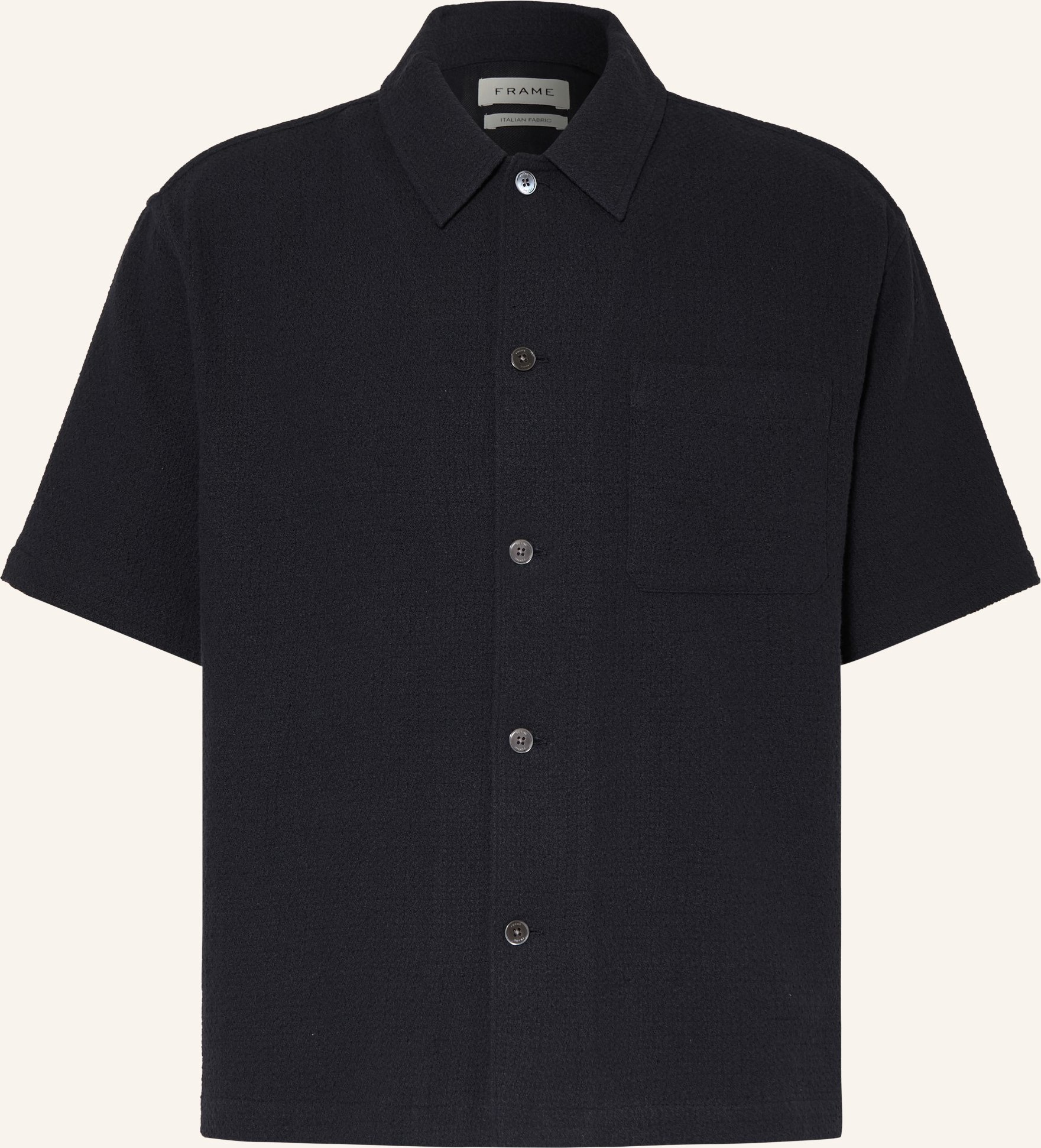 Frame Kurzarm-Hemd Comfort Fit blau