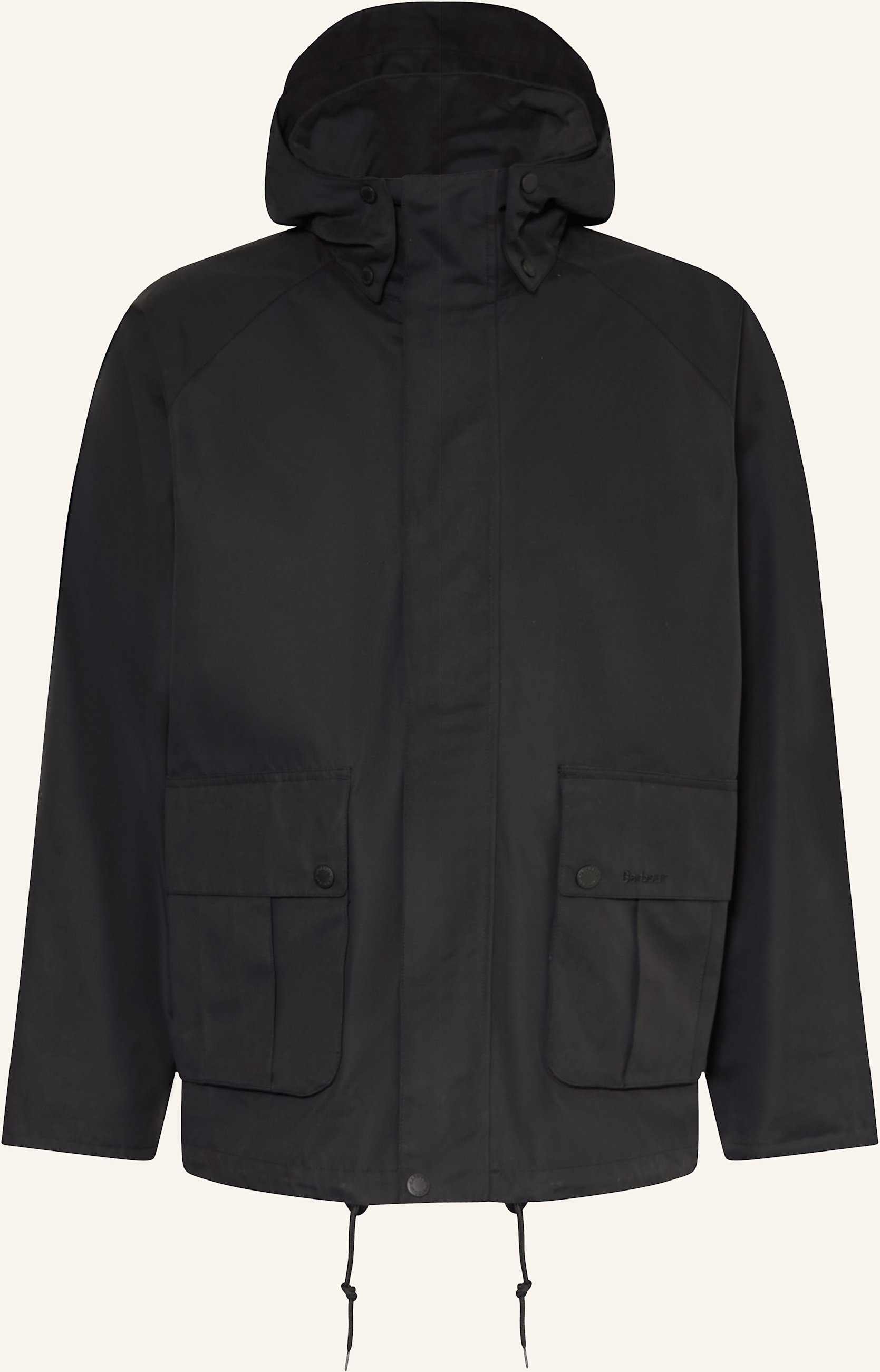 Barbour Jacke Mit Abnehmbarer Kapuze schwarz