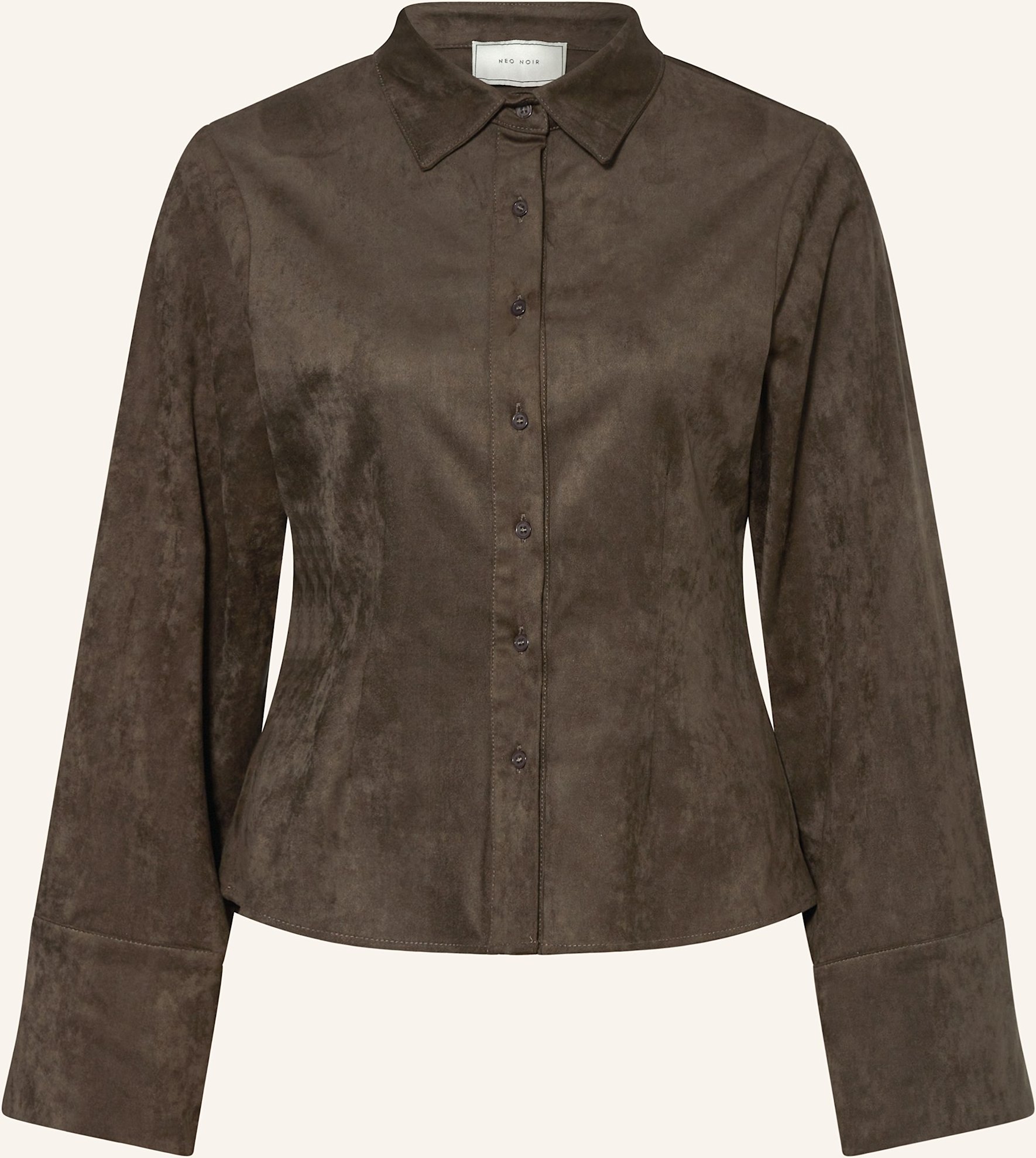 Neo Noir Hemdbluse Rosa In Lederoptik braun