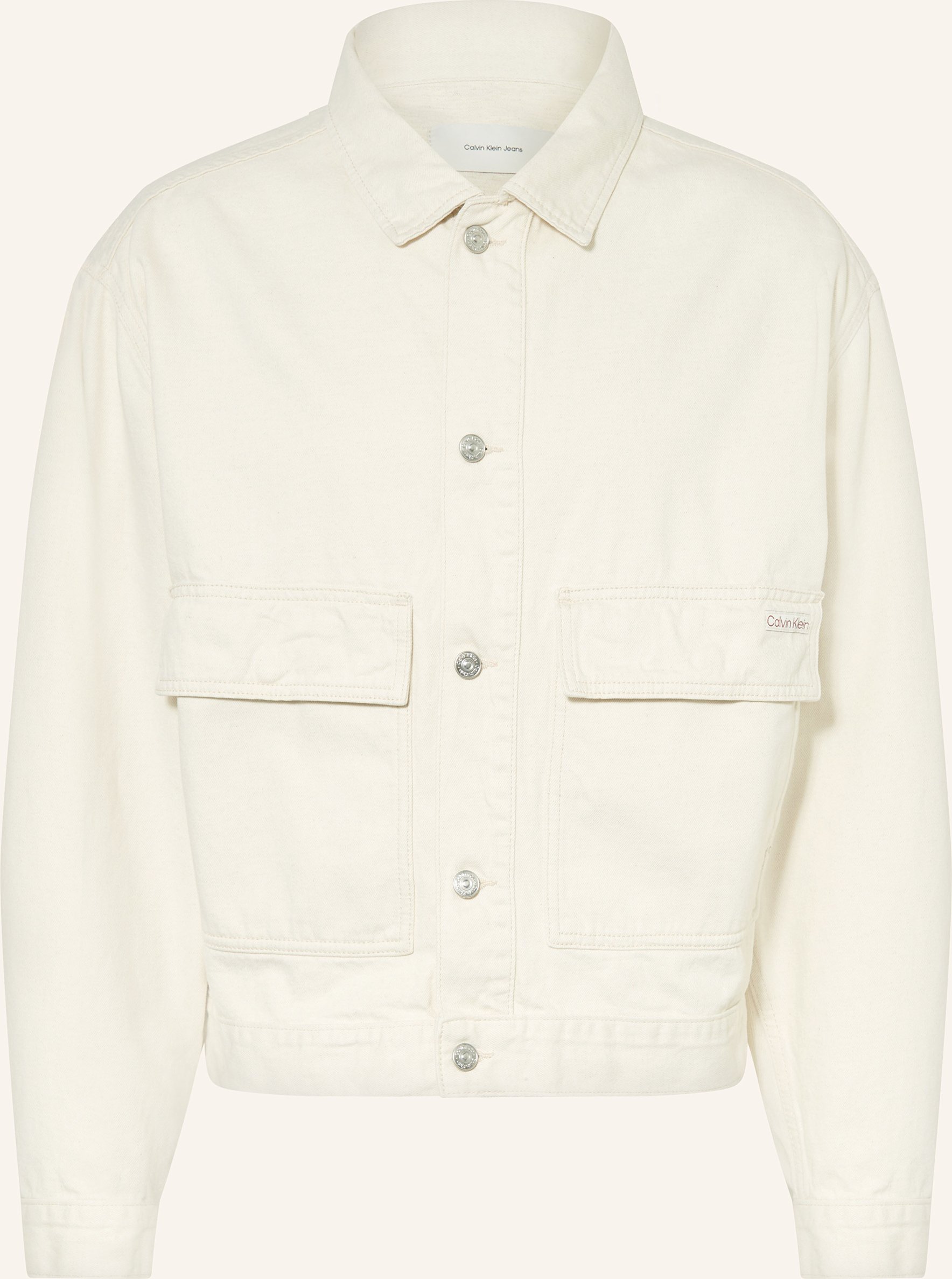 Thumbnail - Calvin Klein Jeans Jeansjacke Minimal Trucker beige