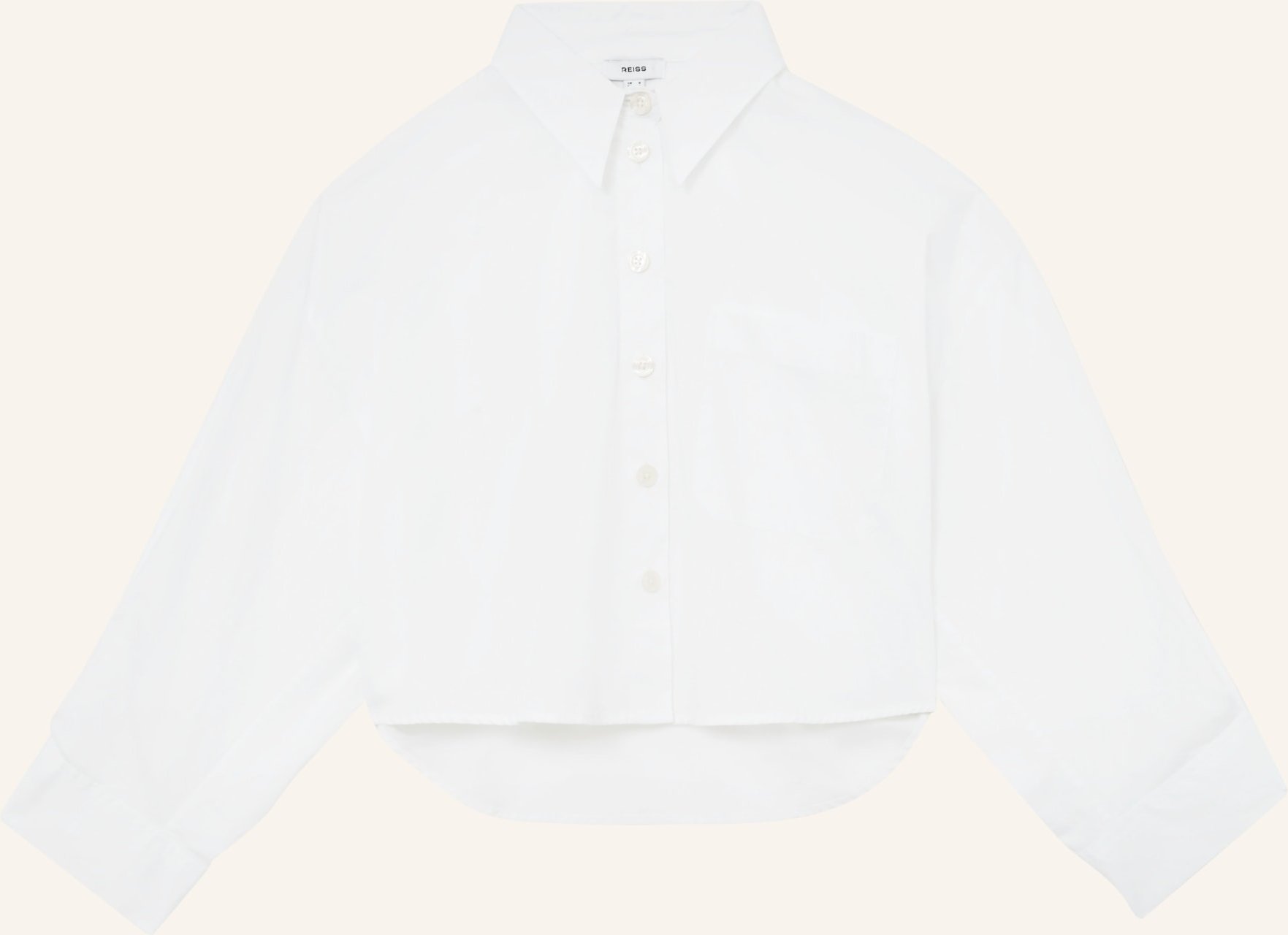 Reiss Hemdbluse Solenge Mit 3/4-Arm weiss