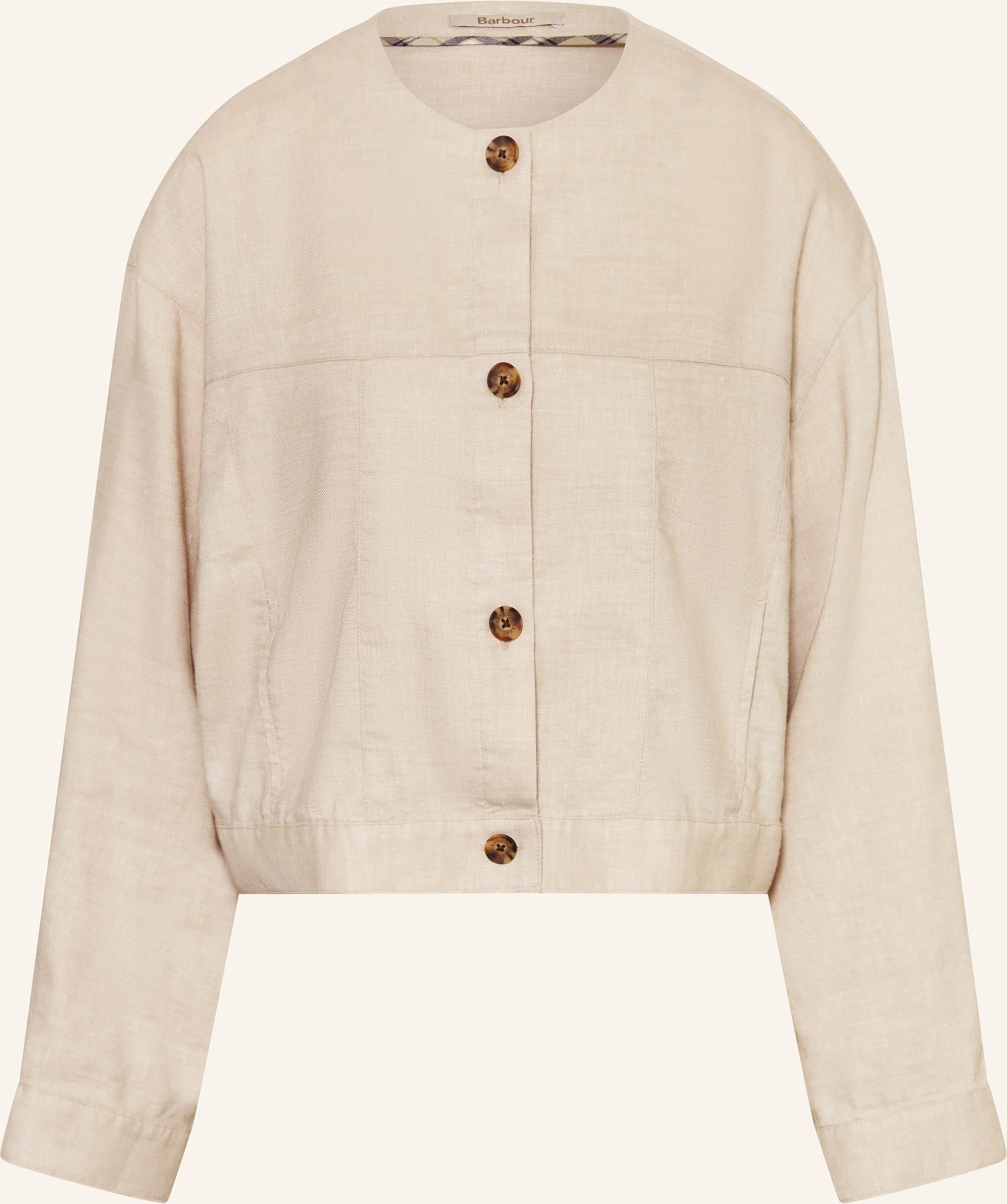 Barbour Kastenjacke Gabby Mit Leinen beige