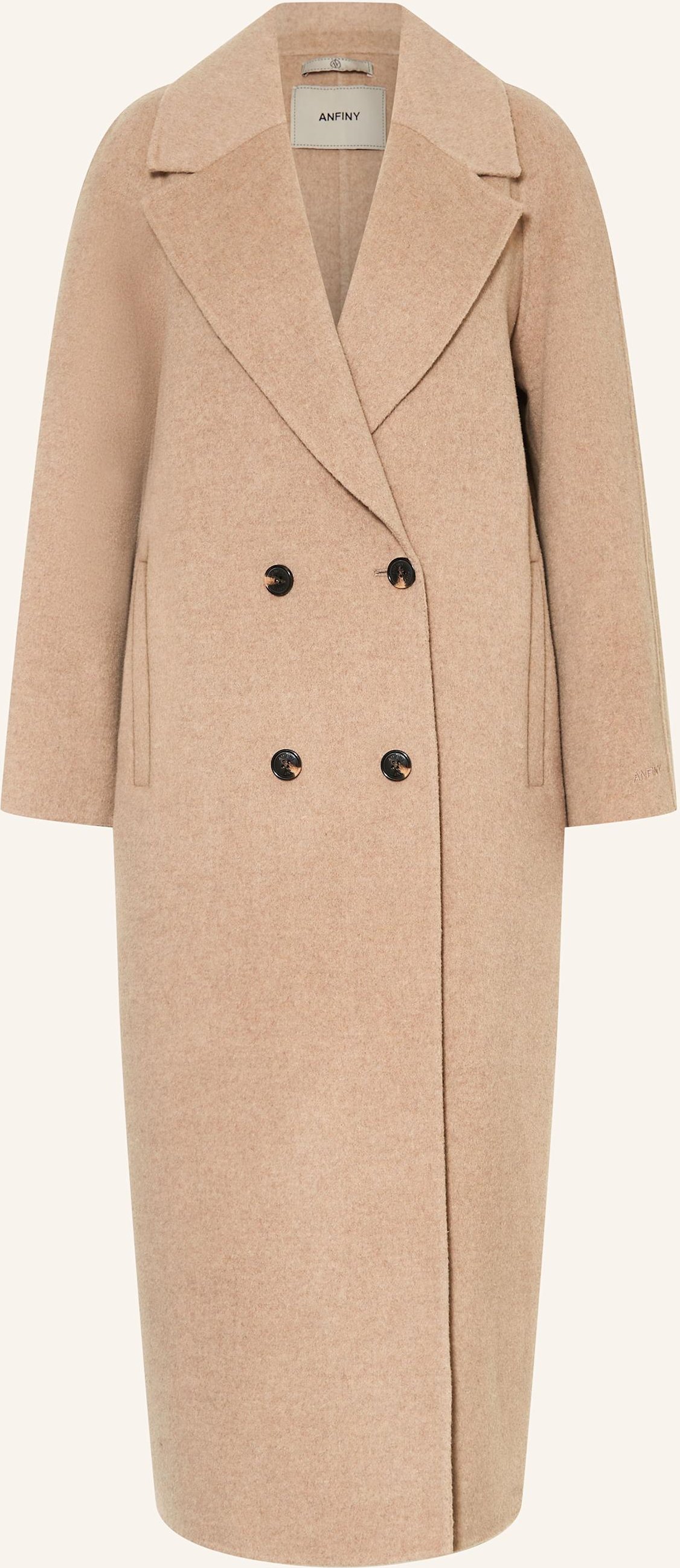 Anfiny Wollmantel Caroline beige