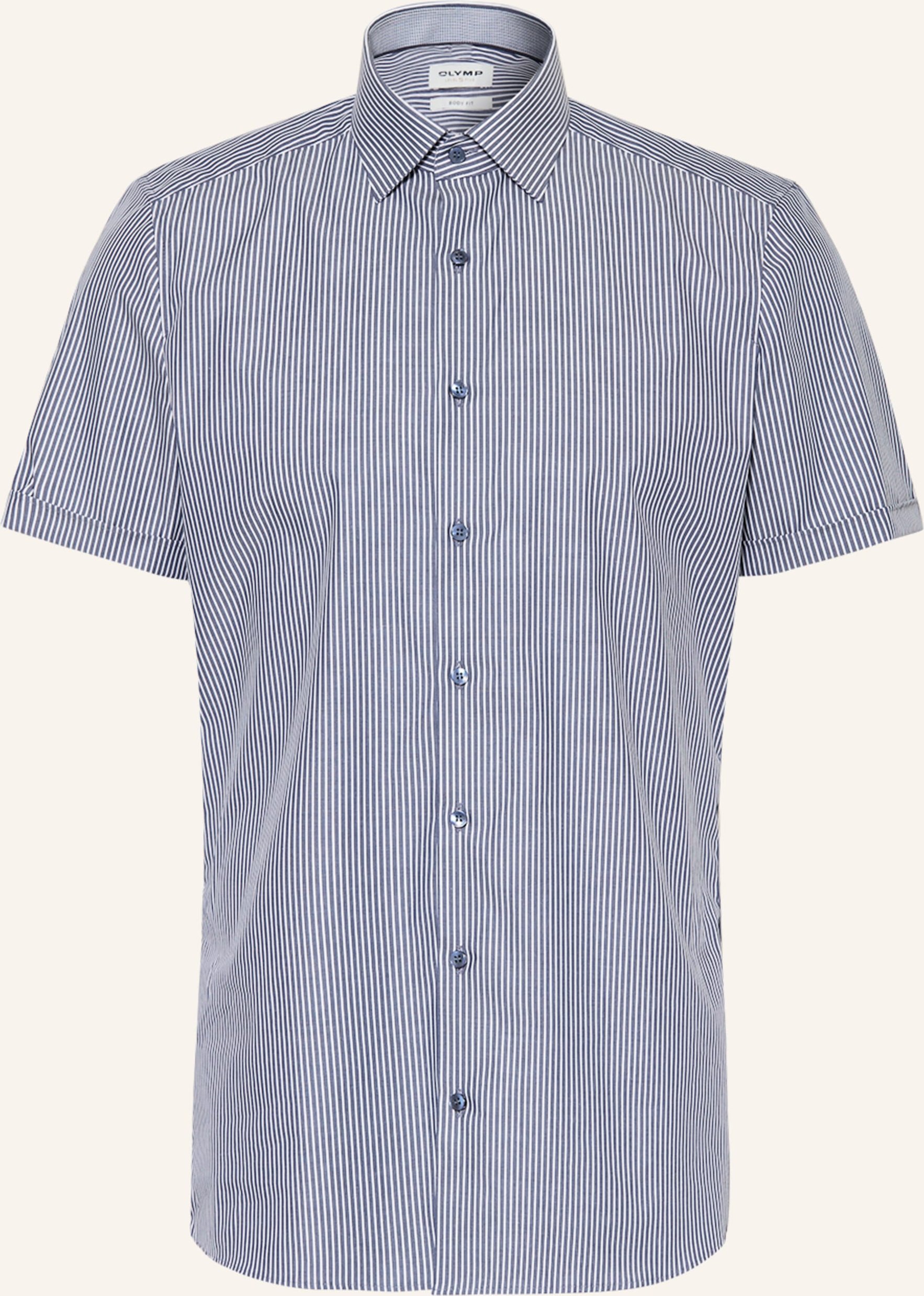 Olymp Kurzarm-Hemd Level Five Body Fit blau