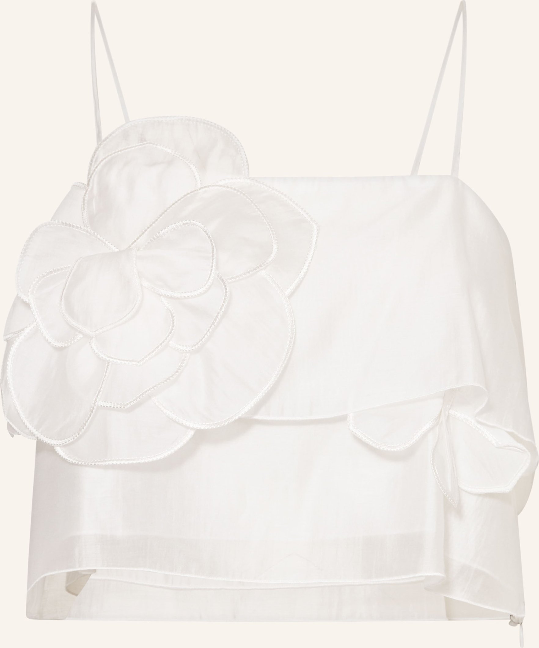 Mrs & Hugs Cropped-Blusentop weiss