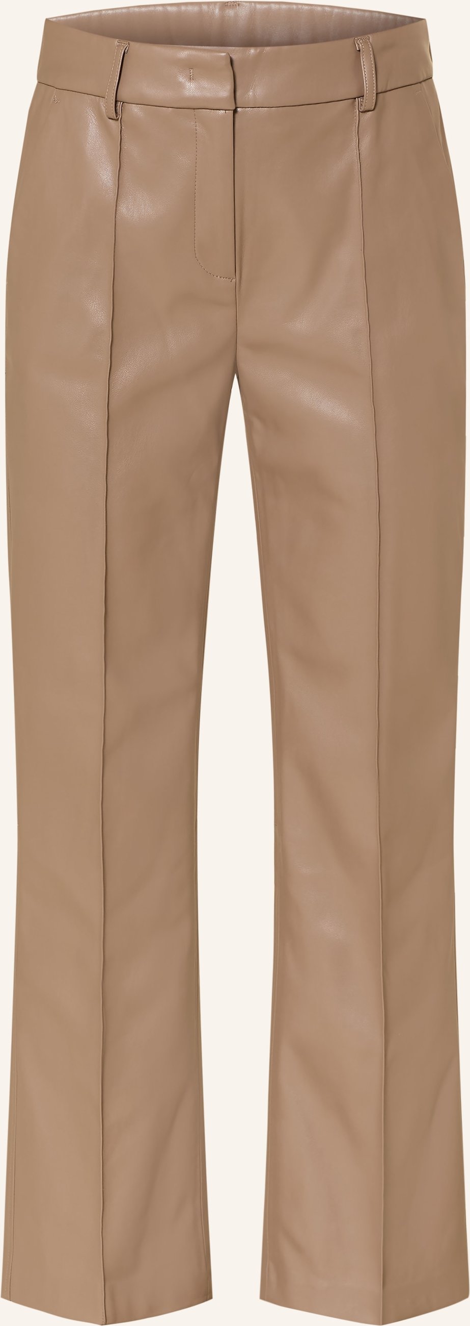 Opus Pants Hose Luane In Lederoptik beige