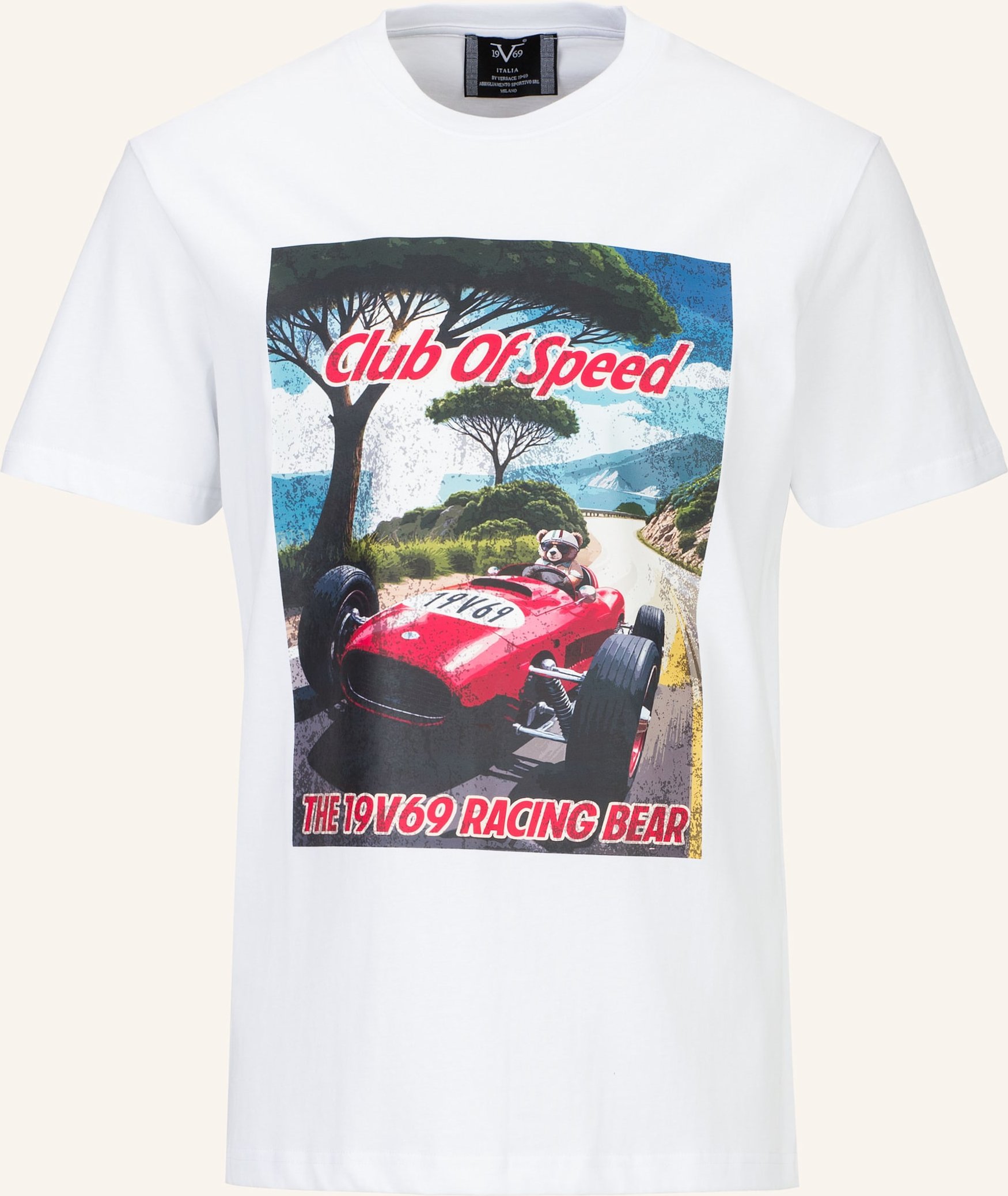 19V69 Italia T-Shirt Rafael Racing 3 weiss