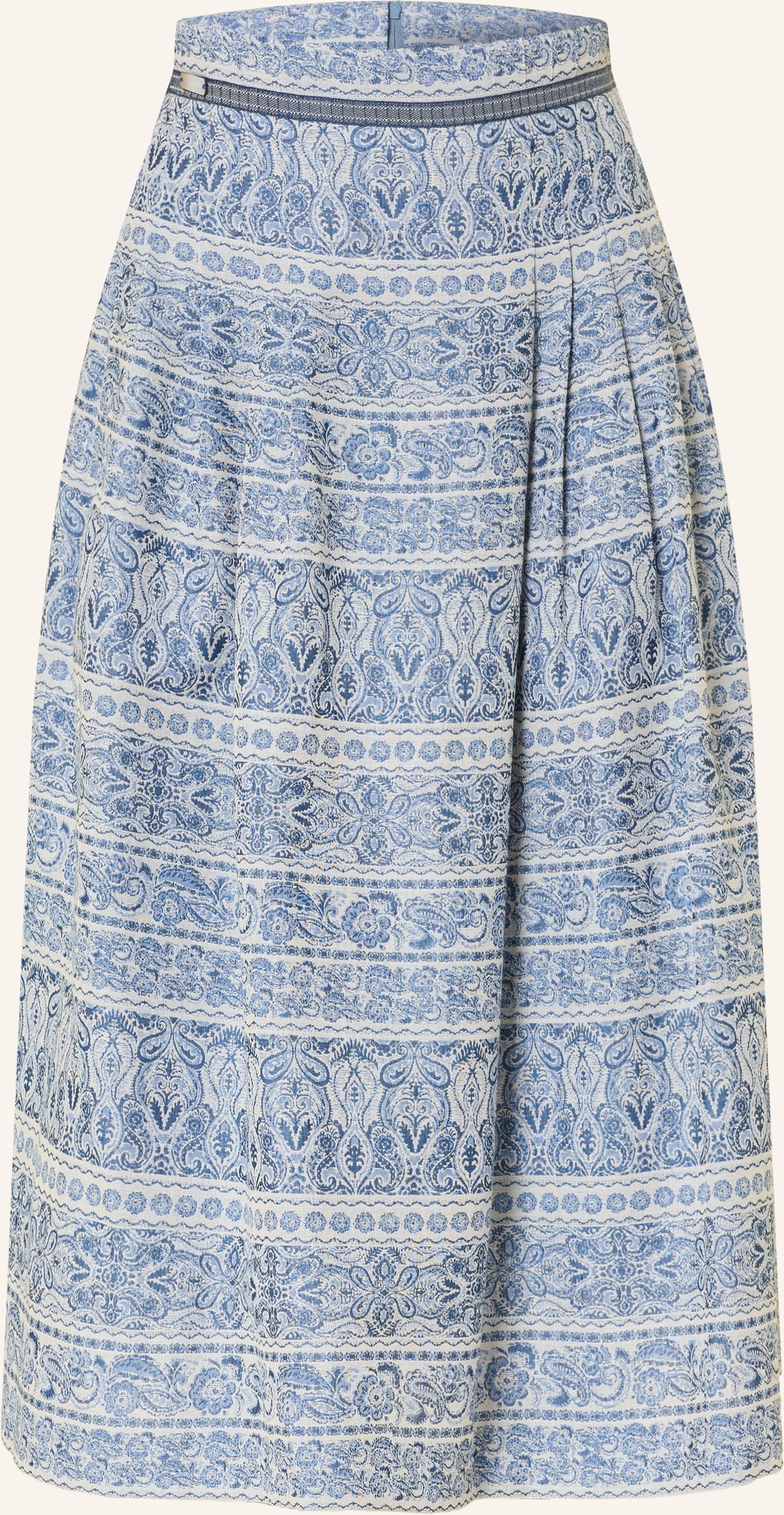 Hammerschmid Faltenrock Lindau Aus Jacquard blau