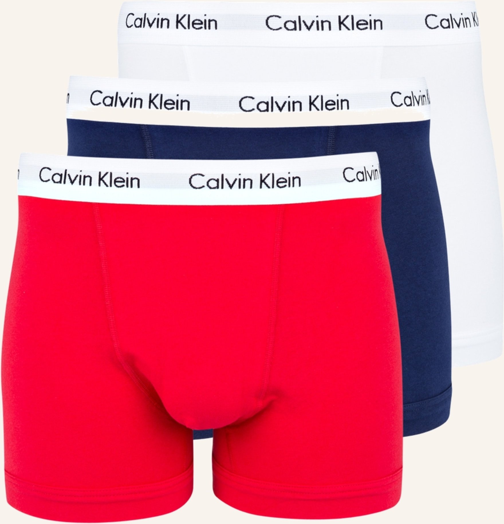 Calvin Klein 3er-Pack Boxershorts Cotton Stretch blau