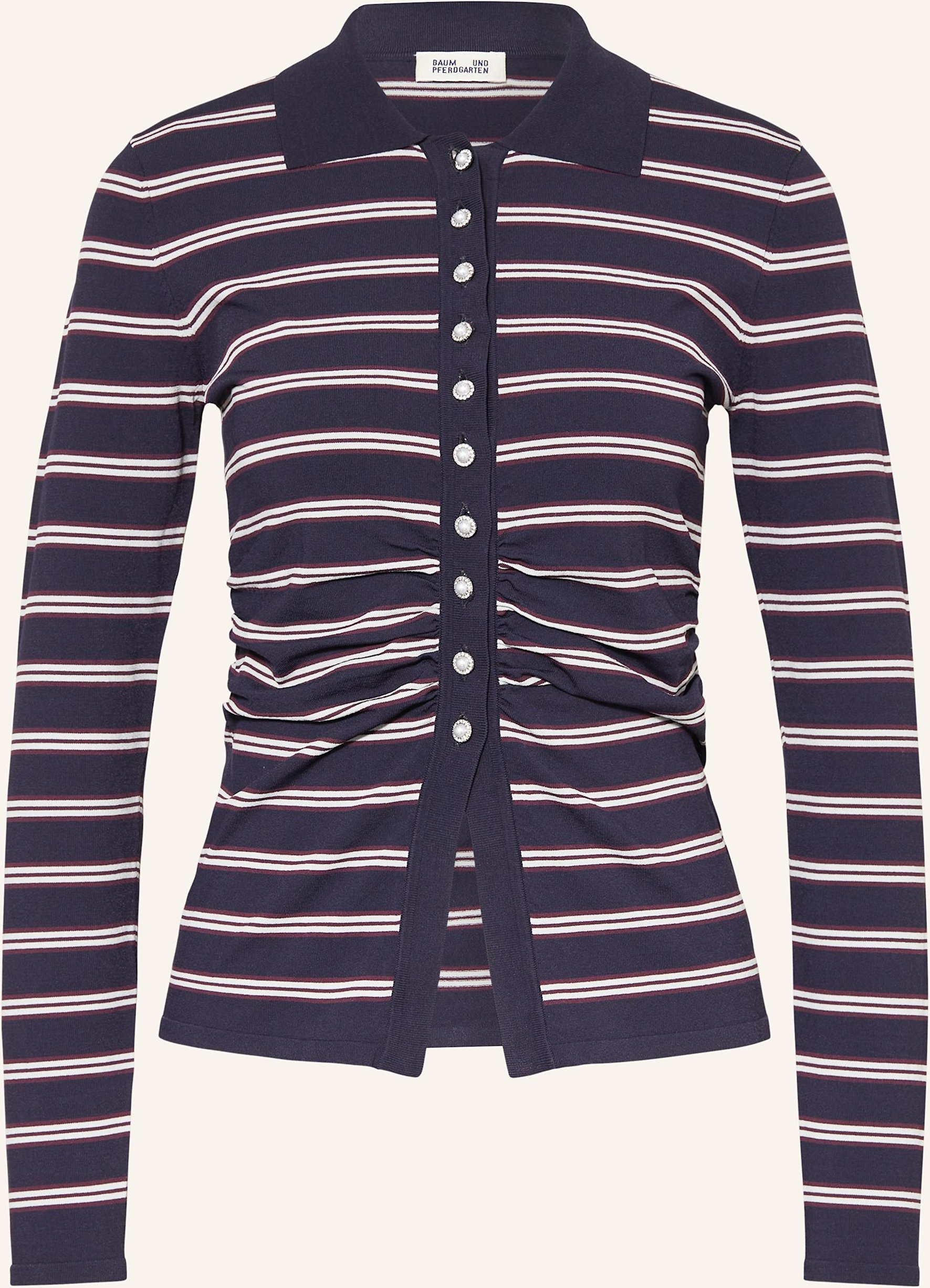 Baum Und Pferdgarten Jersey-Poloshirt Camiline Mit Schmuckperlen lila