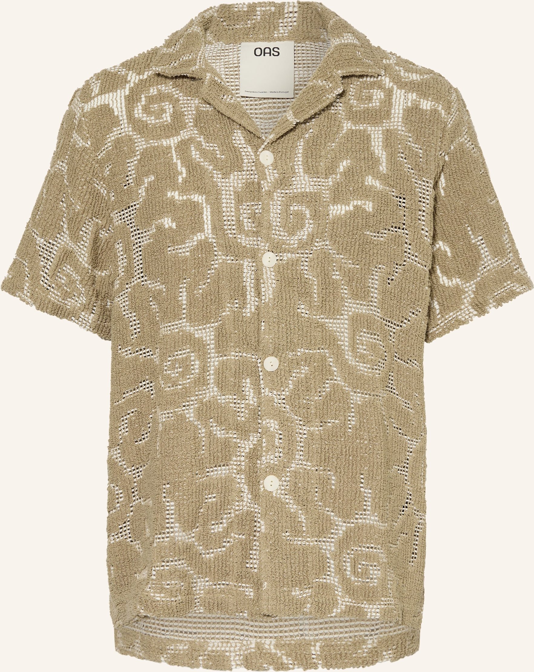 Oas Häkelhemd Sunero Relaxed Fit gelb