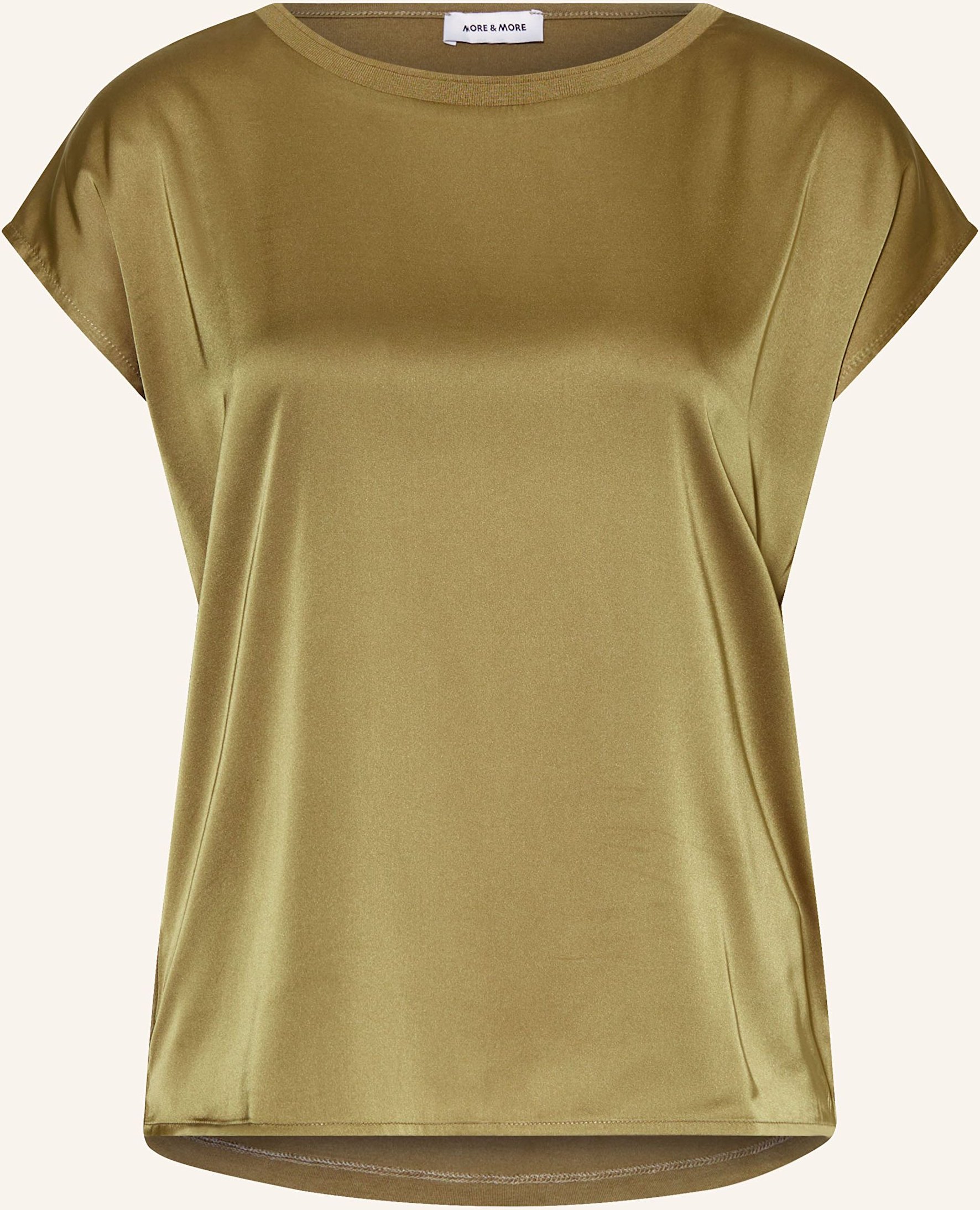 More & More Blusenshirt Im Materialmix gruen