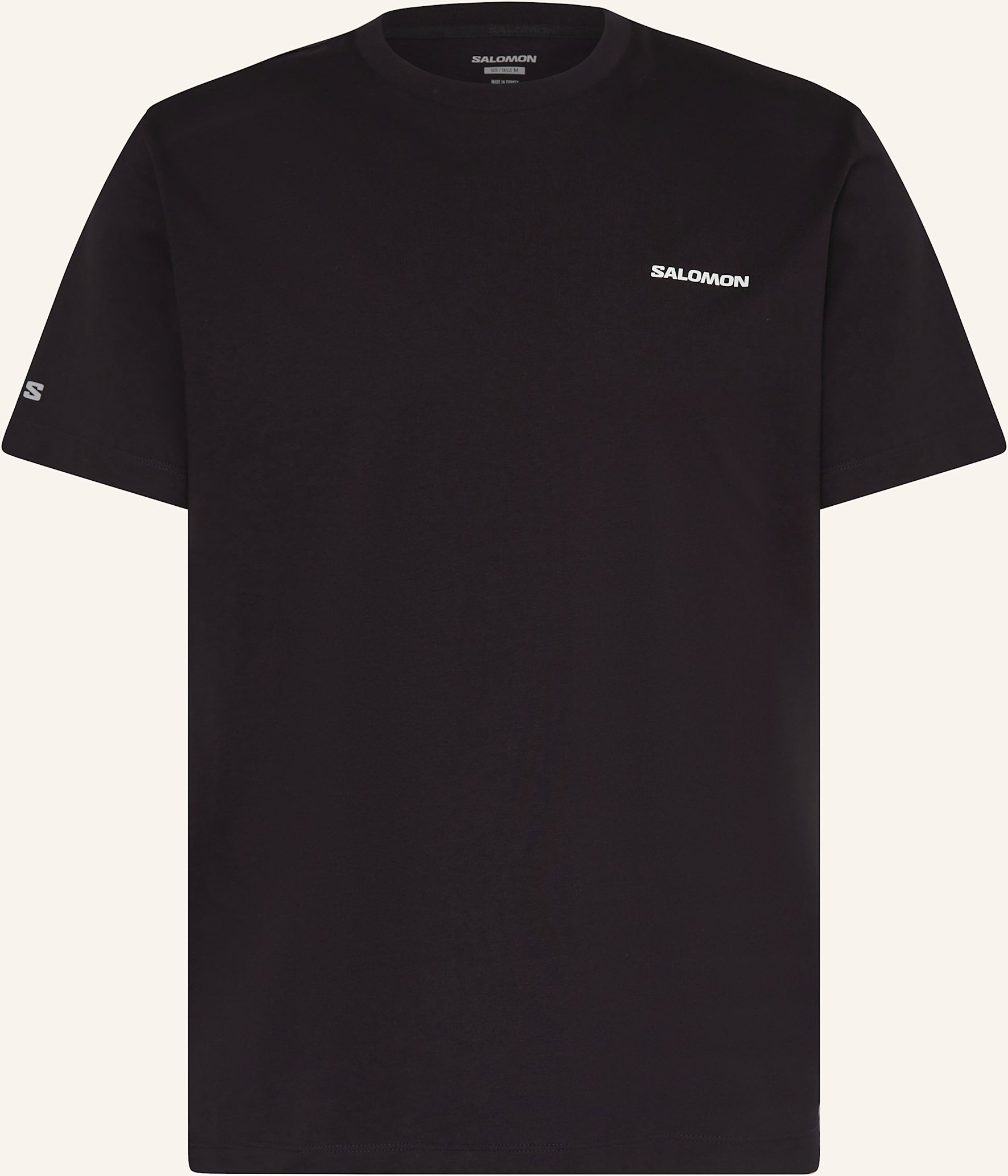 Salomon T-Shirt Chest Logo schwarz