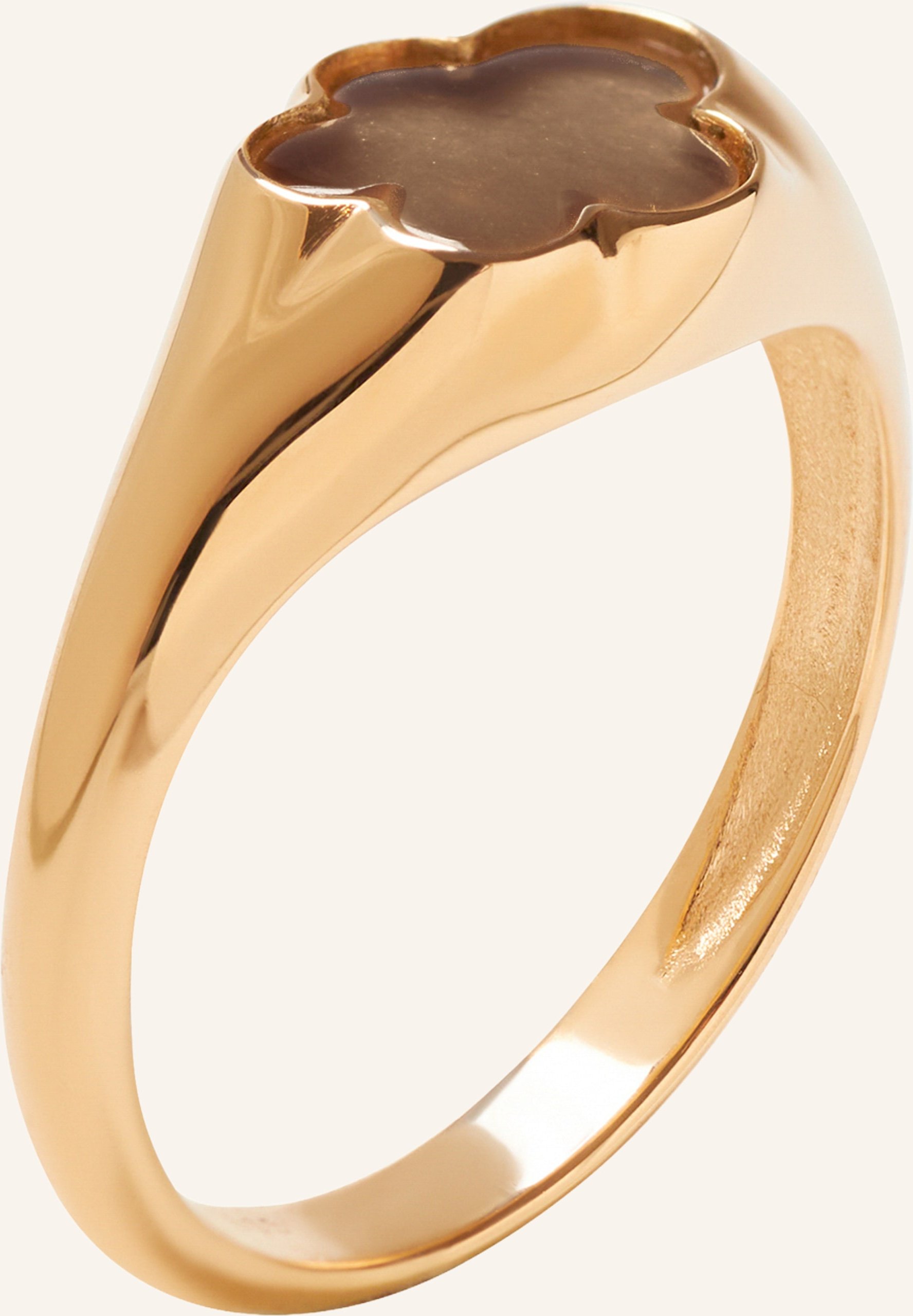 Vieri Ring Wolke Flach Rauchquarz rosegold