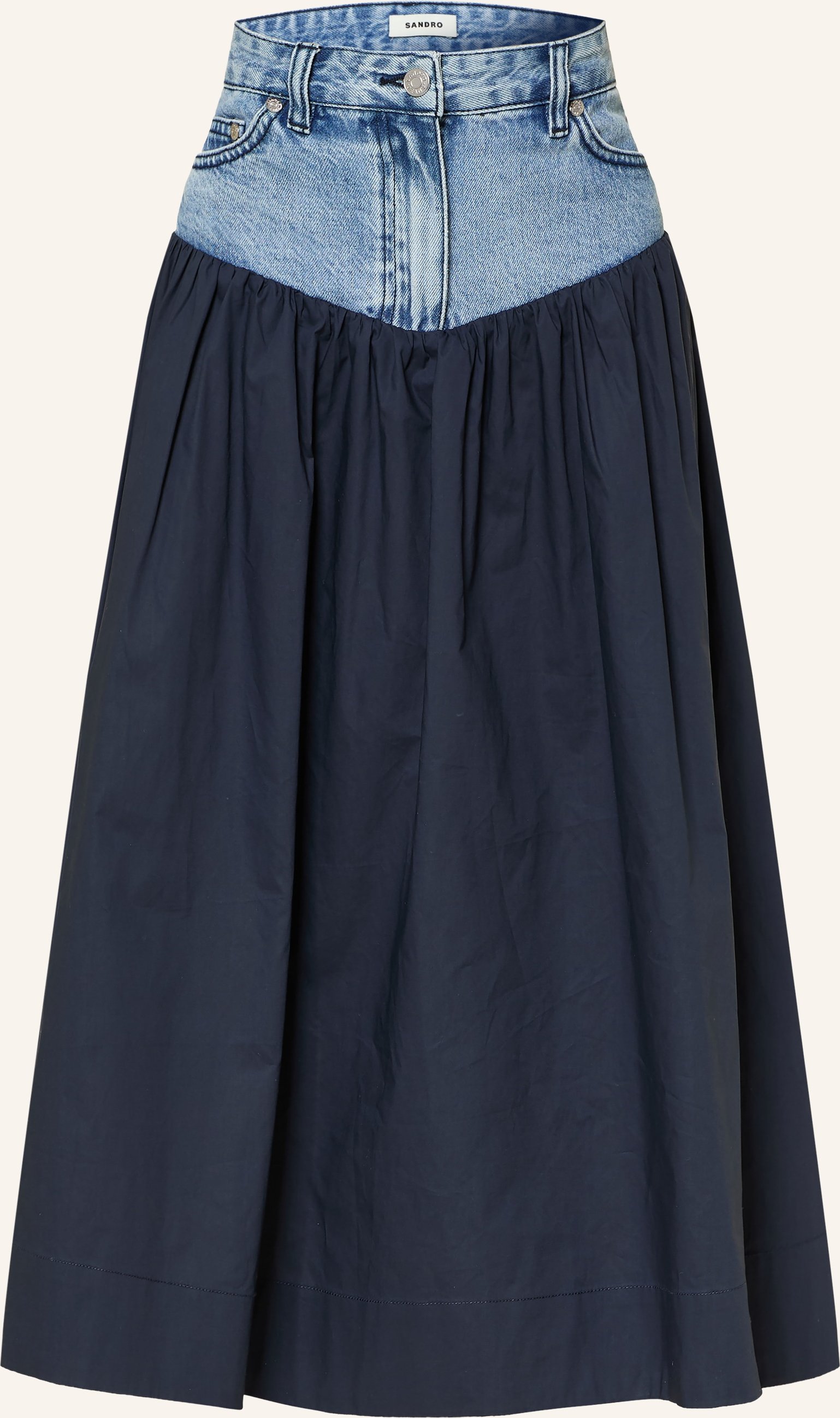 Sandro Rock Im Materialmix blau