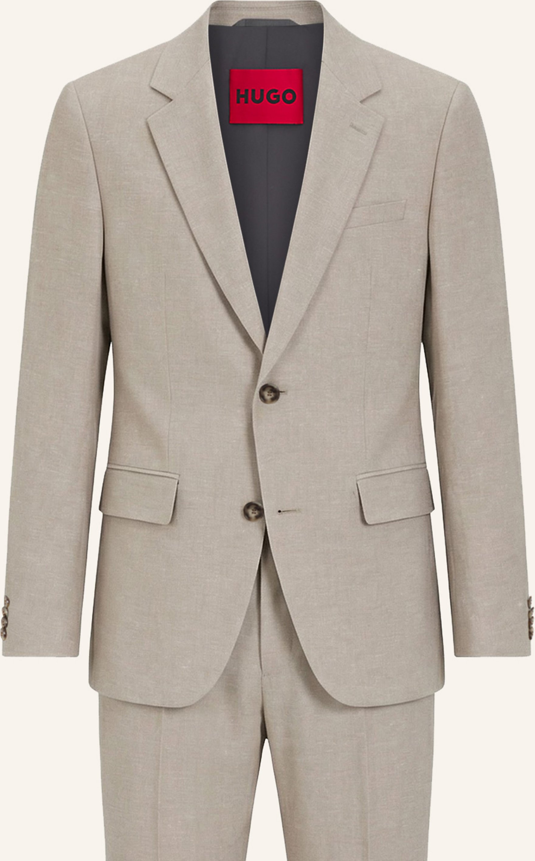 Hugo Business Anzug Henry-getlin253x Slim Fit braun