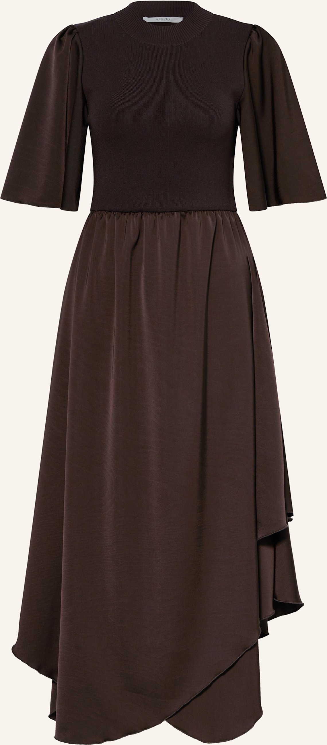 Gestuz Kleid Gzsama Im Materialmix braun