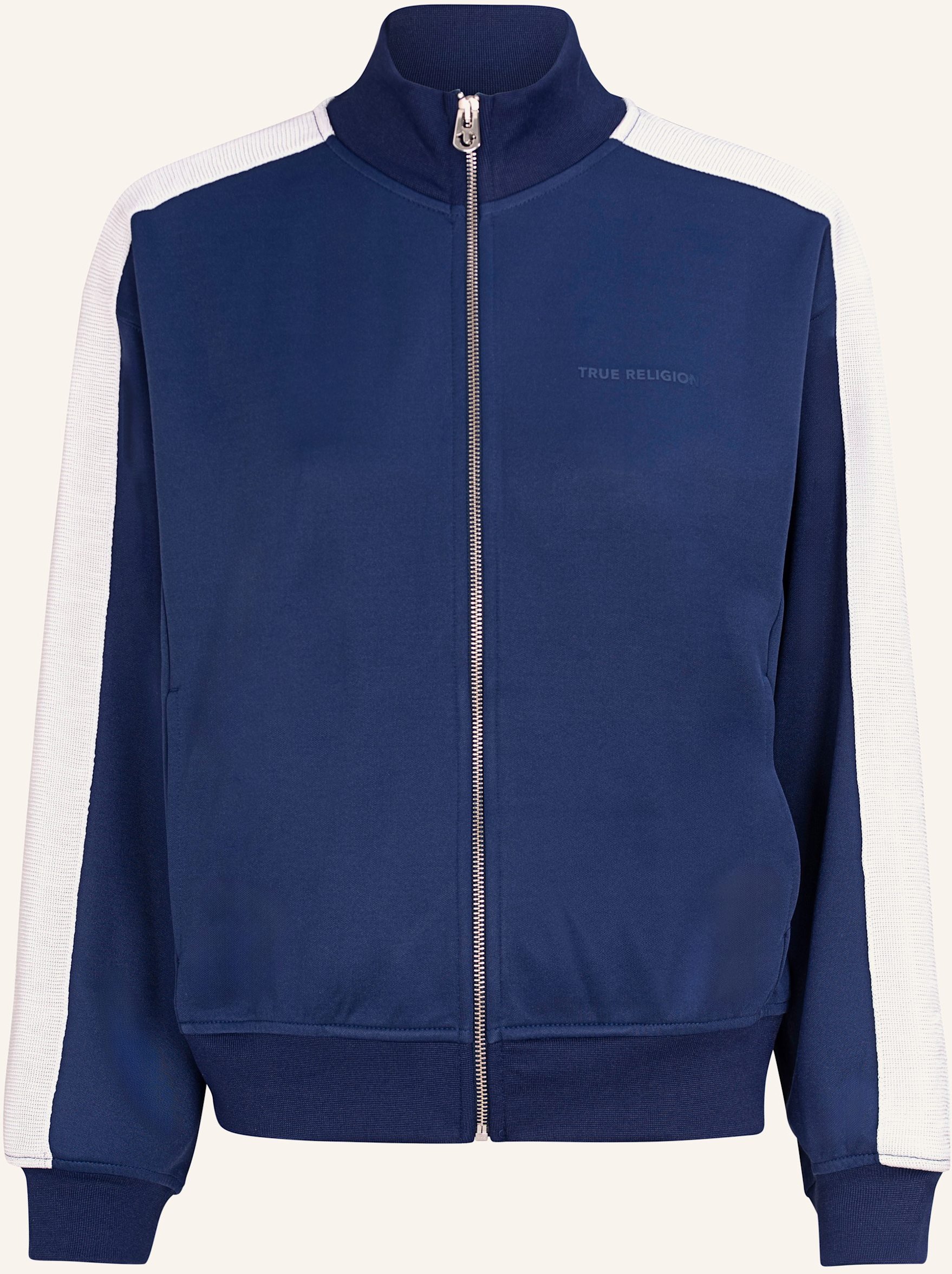 True Religion Trainingsjacke Taylor Mit Galonstreifen blau