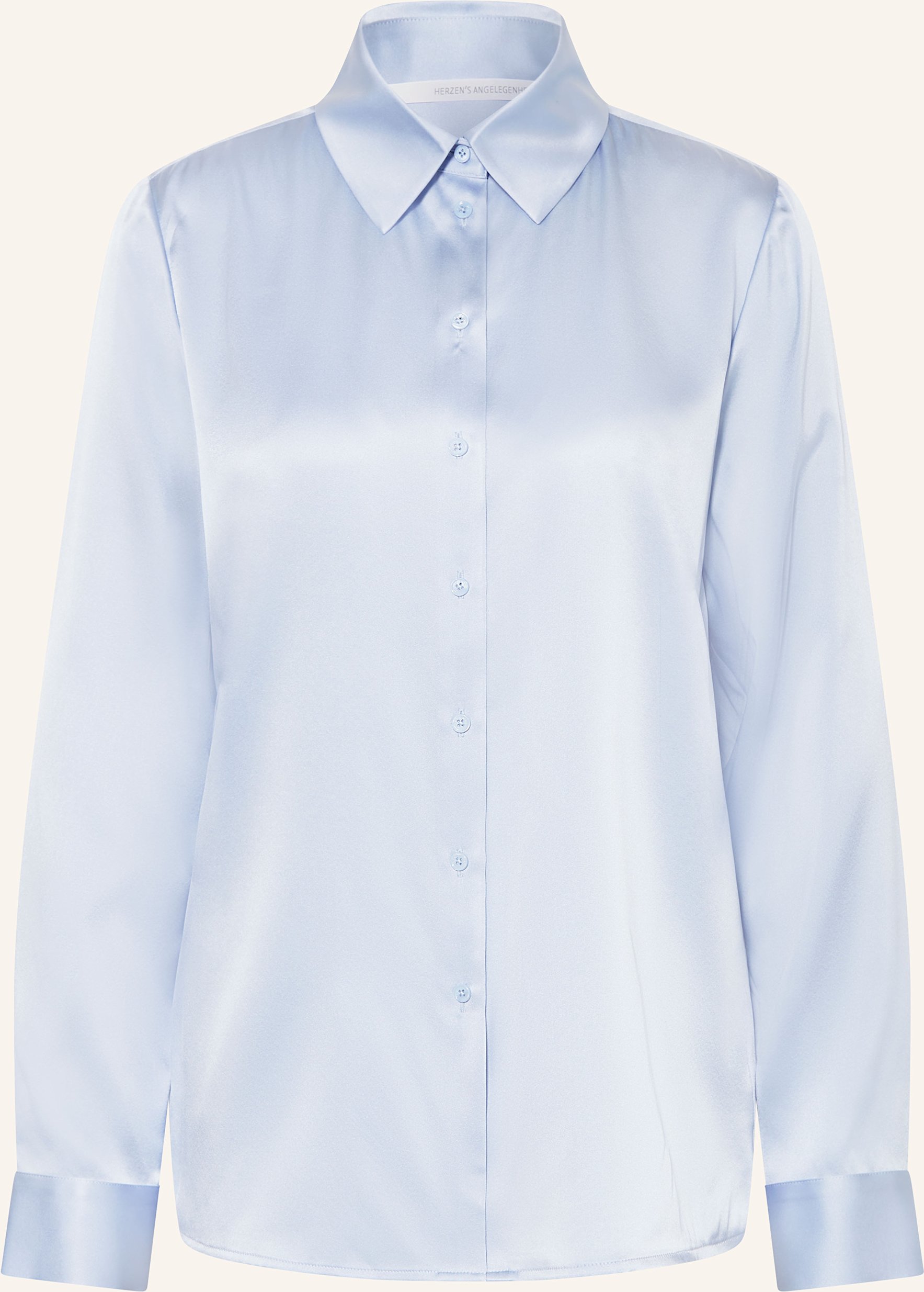 Herzen's Angelegenheit Hemdbluse Aus Seide blau