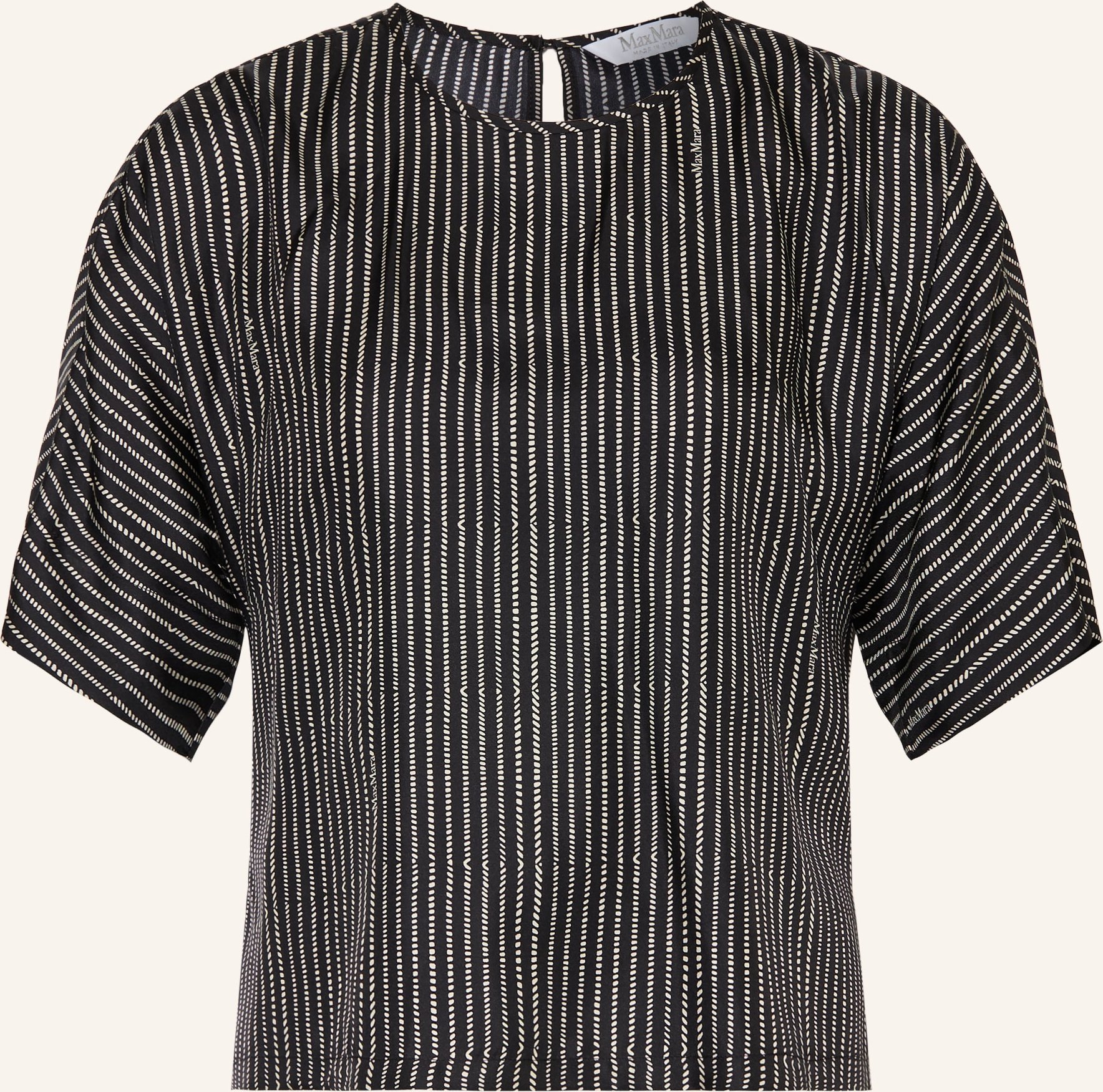 Max Mara Blusenshirt Nordica Aus Seide Mit 3/4-Arm schwarz