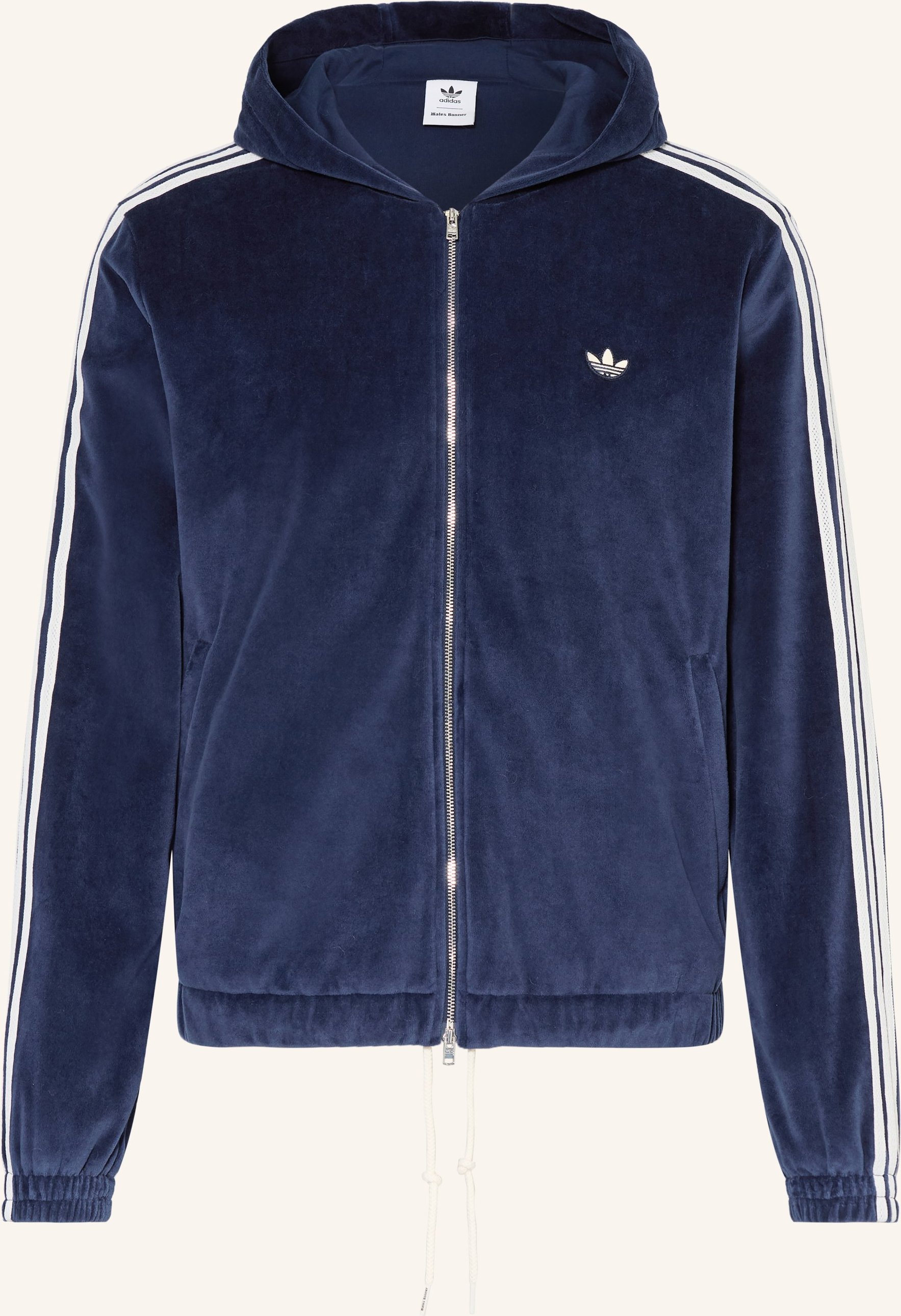 Adidas Nickijacke Velour Originals blau