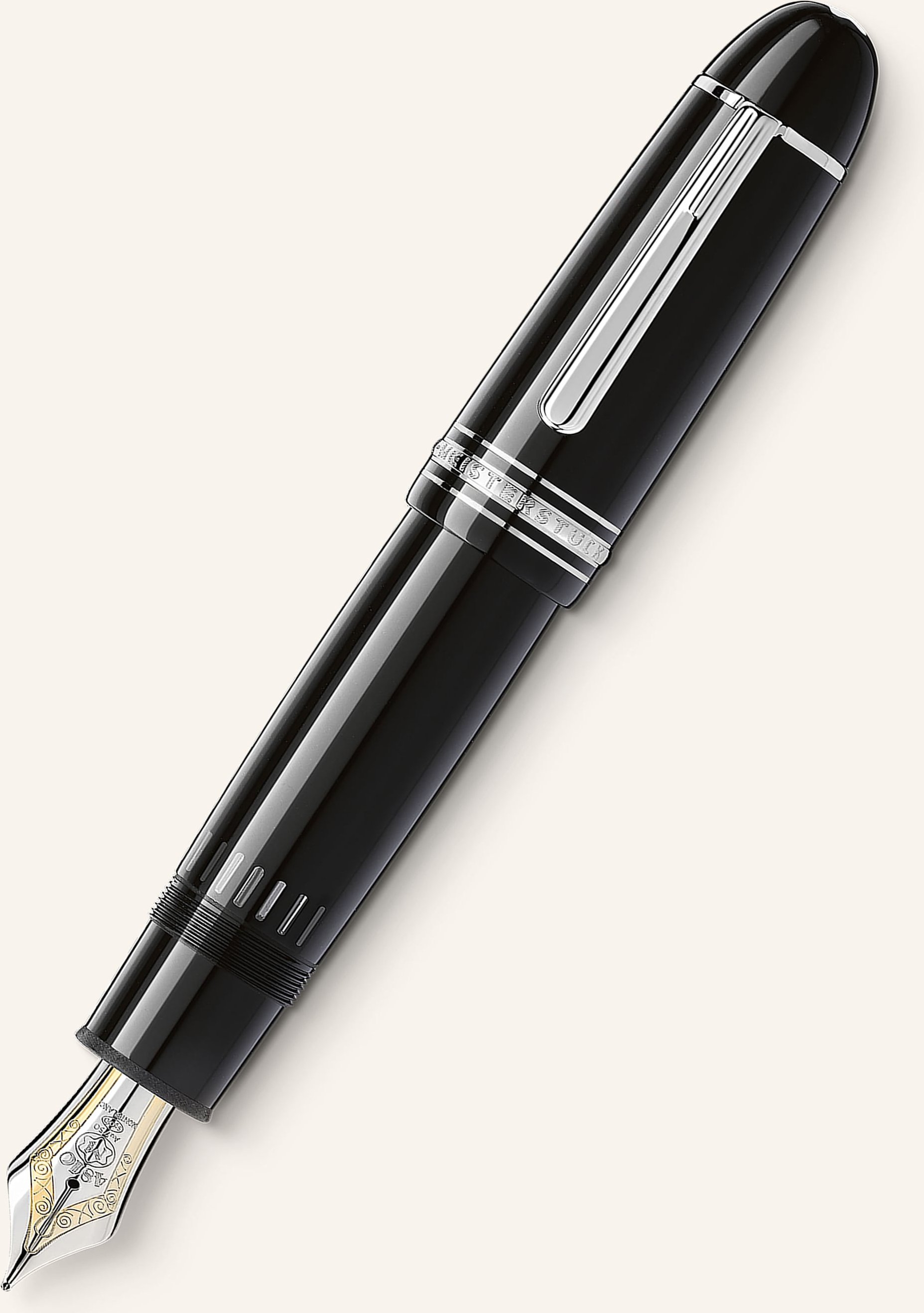 Montblanc Kolbenfüllfederhalter Meisterstück Platinum-Coated 149 schwarz