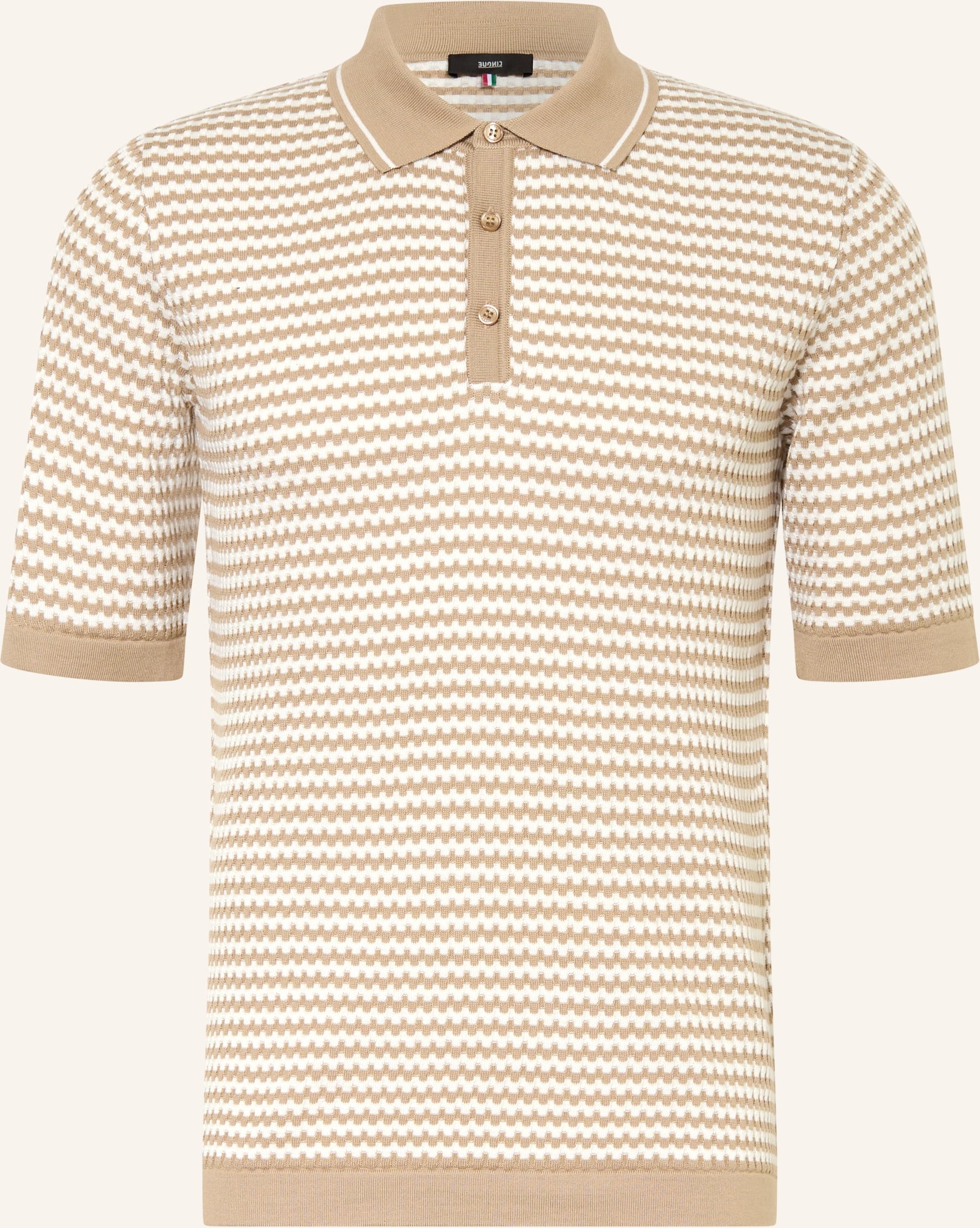 Cinque Strick-Poloshirt Ciflavien beige